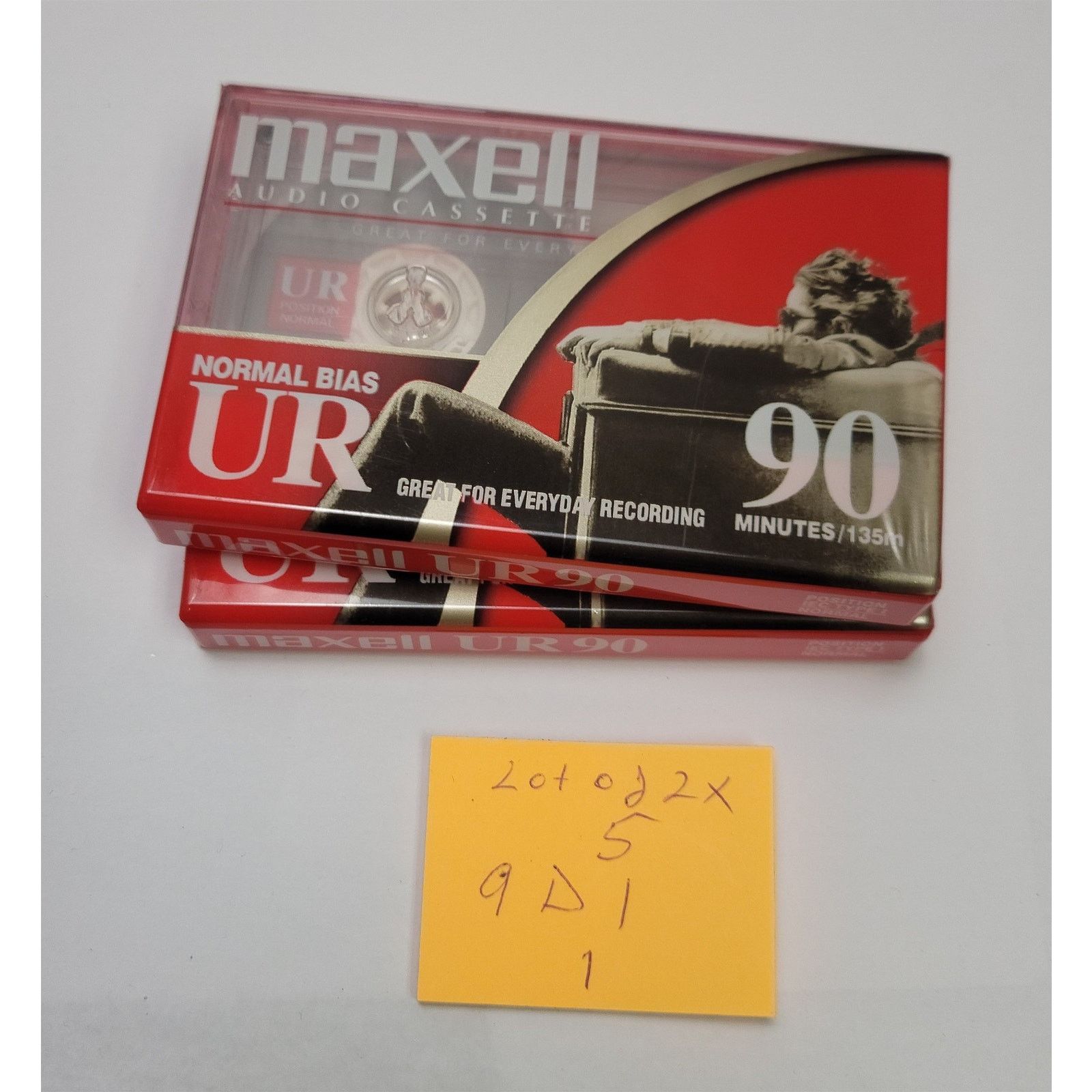 Other Lot of 2 Maxell UR 90 Blank Sealed Audio Cassettes 90 Min Size ONE SIZE - 4 Thumbnail
