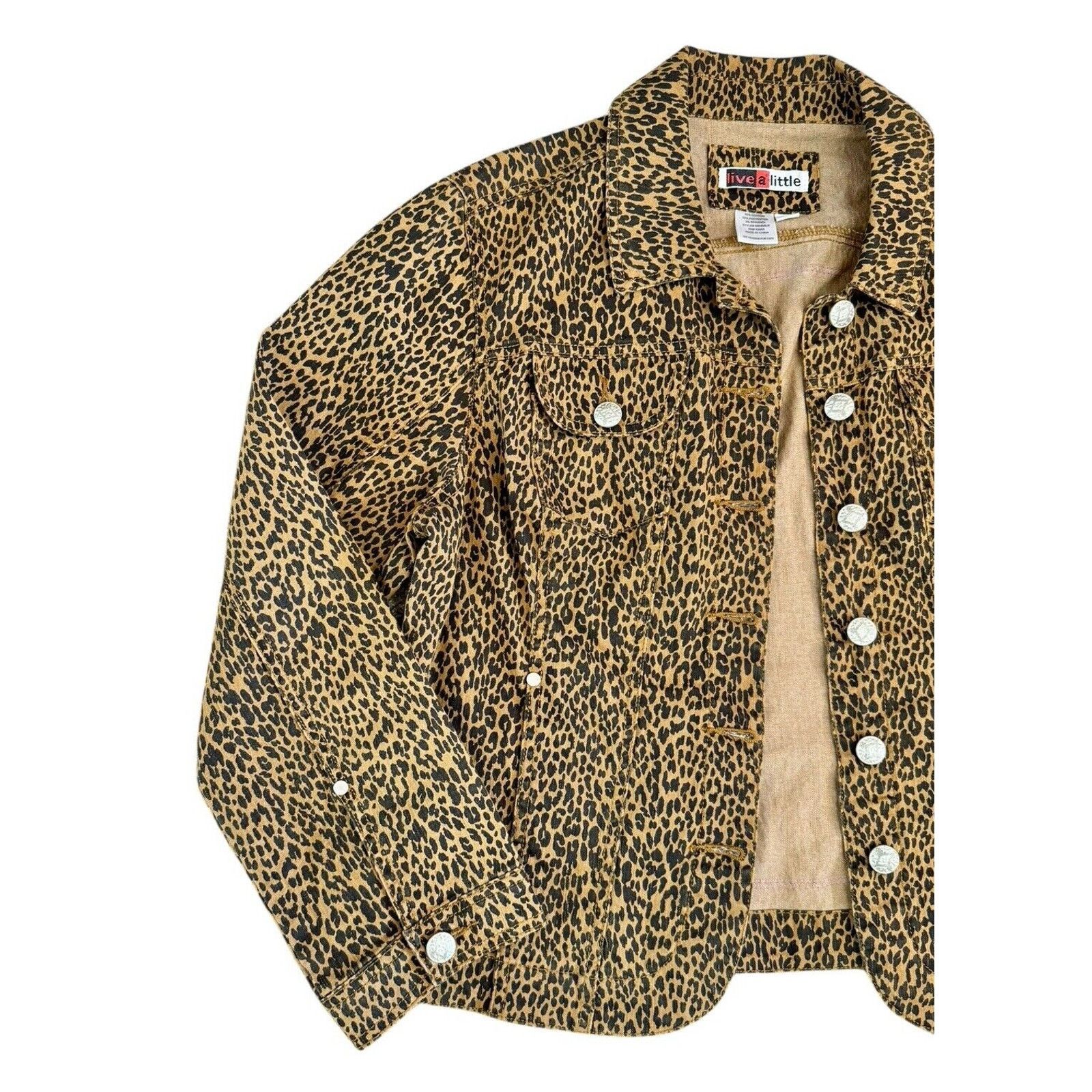 Other AEROSMITH Leopard Rhinestone Upcycled Retro Vintage Jacket Size XL / US 12-14 / IT 48-50 - 6 Thumbnail