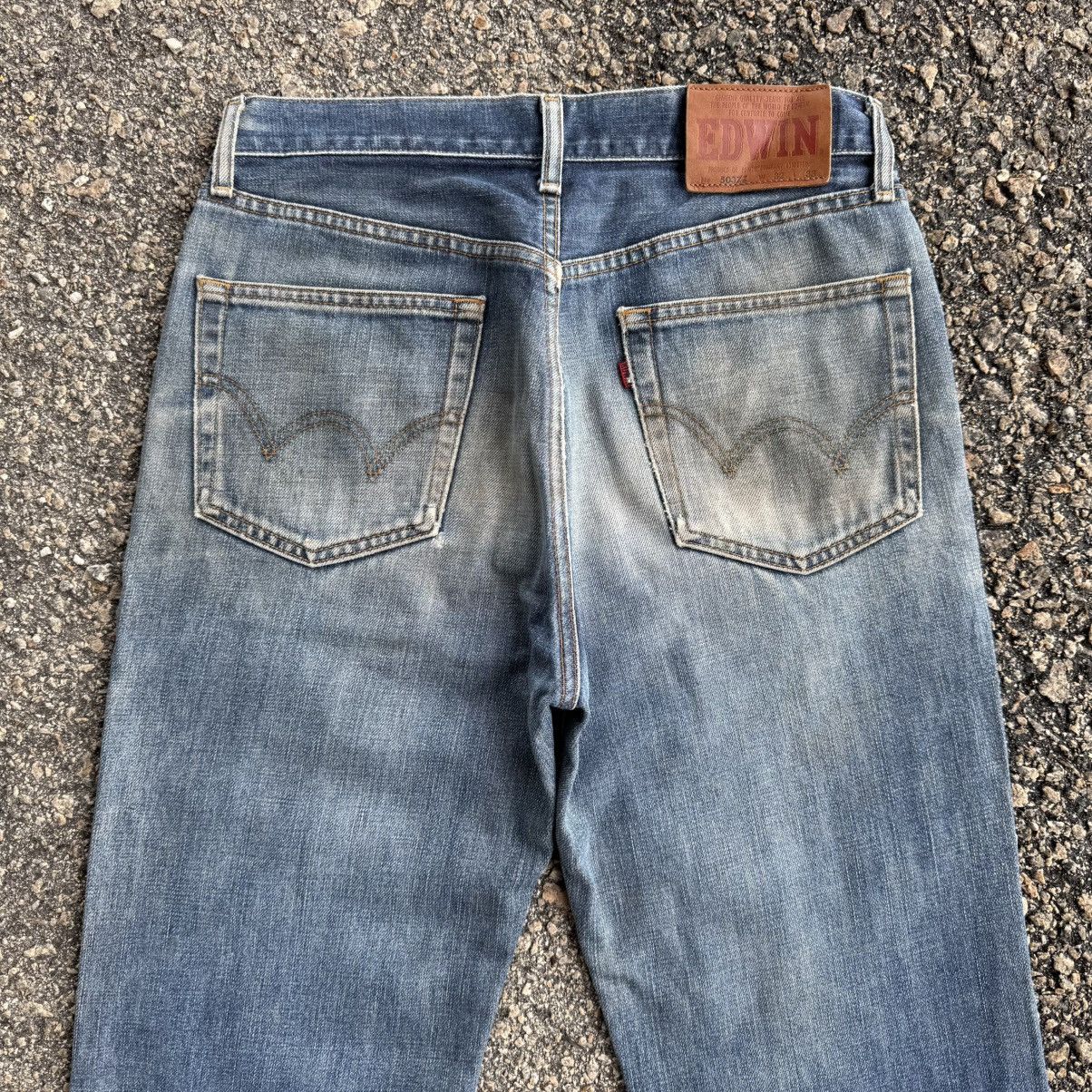 Edwin VINTAGE EDWIN FADED MUD WASH JEAN DENIM PANTS Size US 32 / EU 48 - 10 Thumbnail