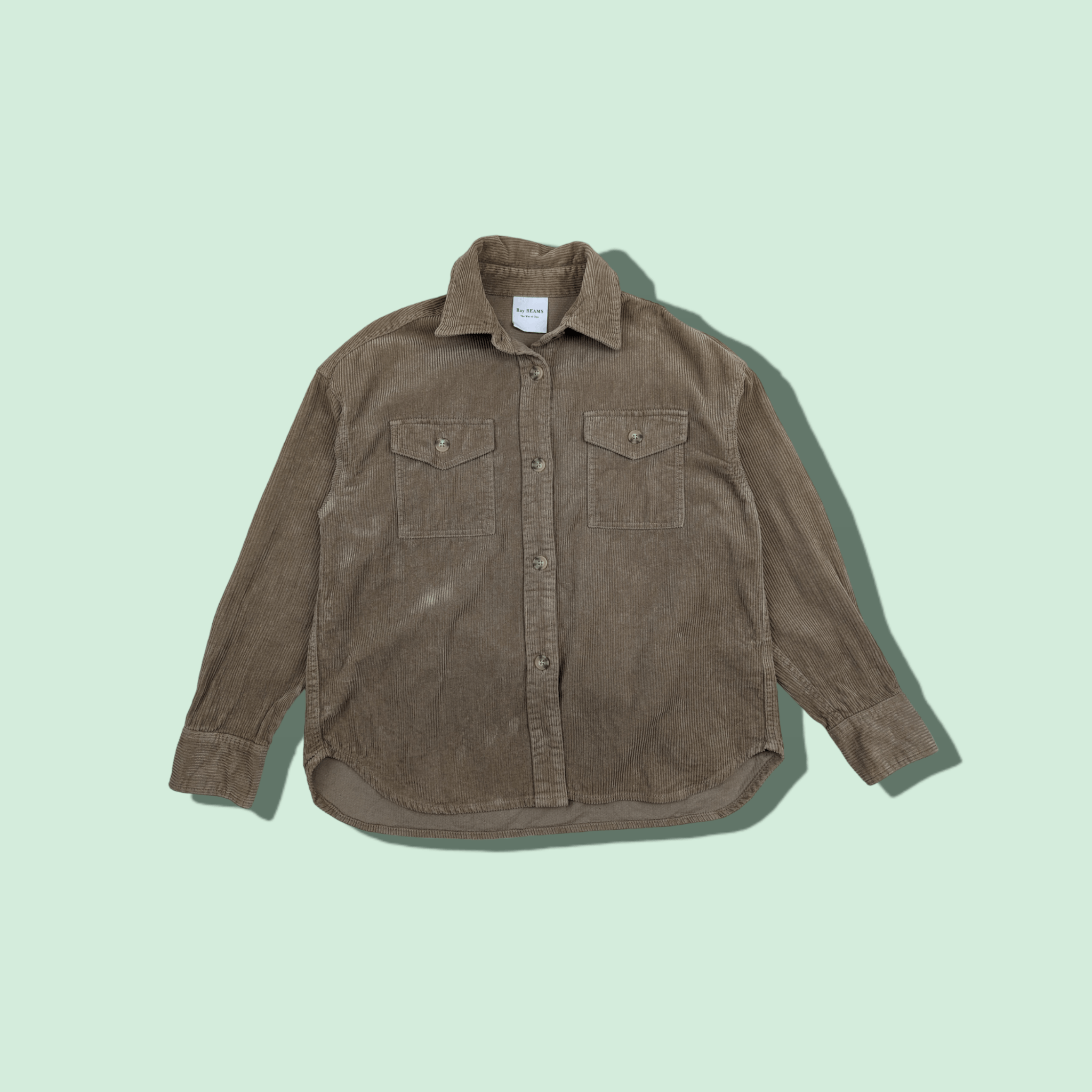 Beams Plus RAY BEAMS Corduroy Button Up Shirt Flannel Cowboy Style Size L / US 10 / IT 46 - 1 Thumbnail