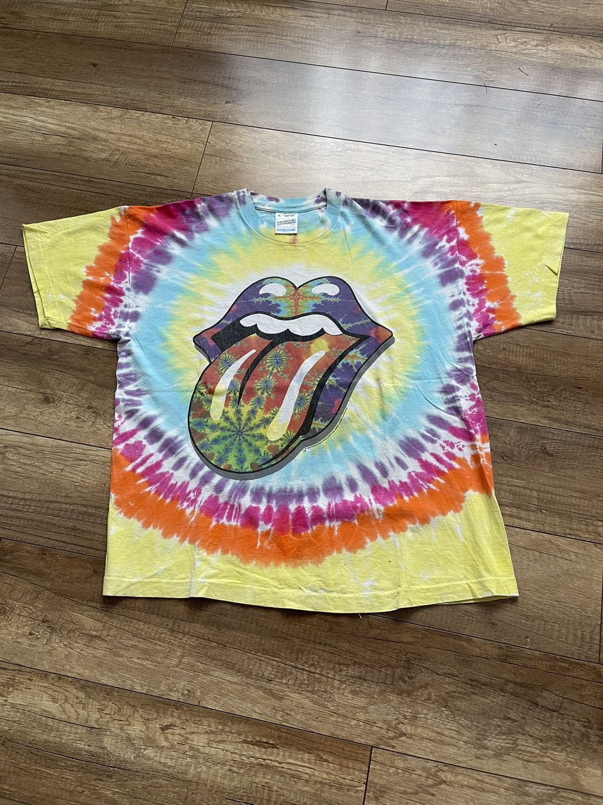 Band Tees 1994 The Rolling Stones Vintage Psychedelic T-Shirt Tee Band Size US XL / EU 56 / 4 - 2 Thumbnail
