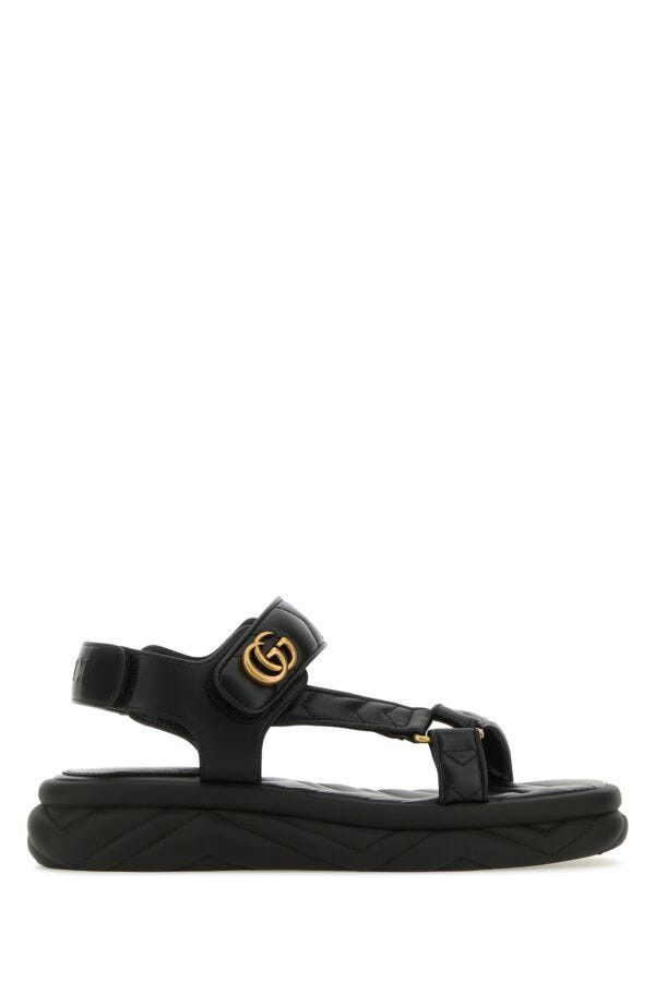 Gucci Double G leather sandals Size US 11 / IT 41 - 1 Thumbnail