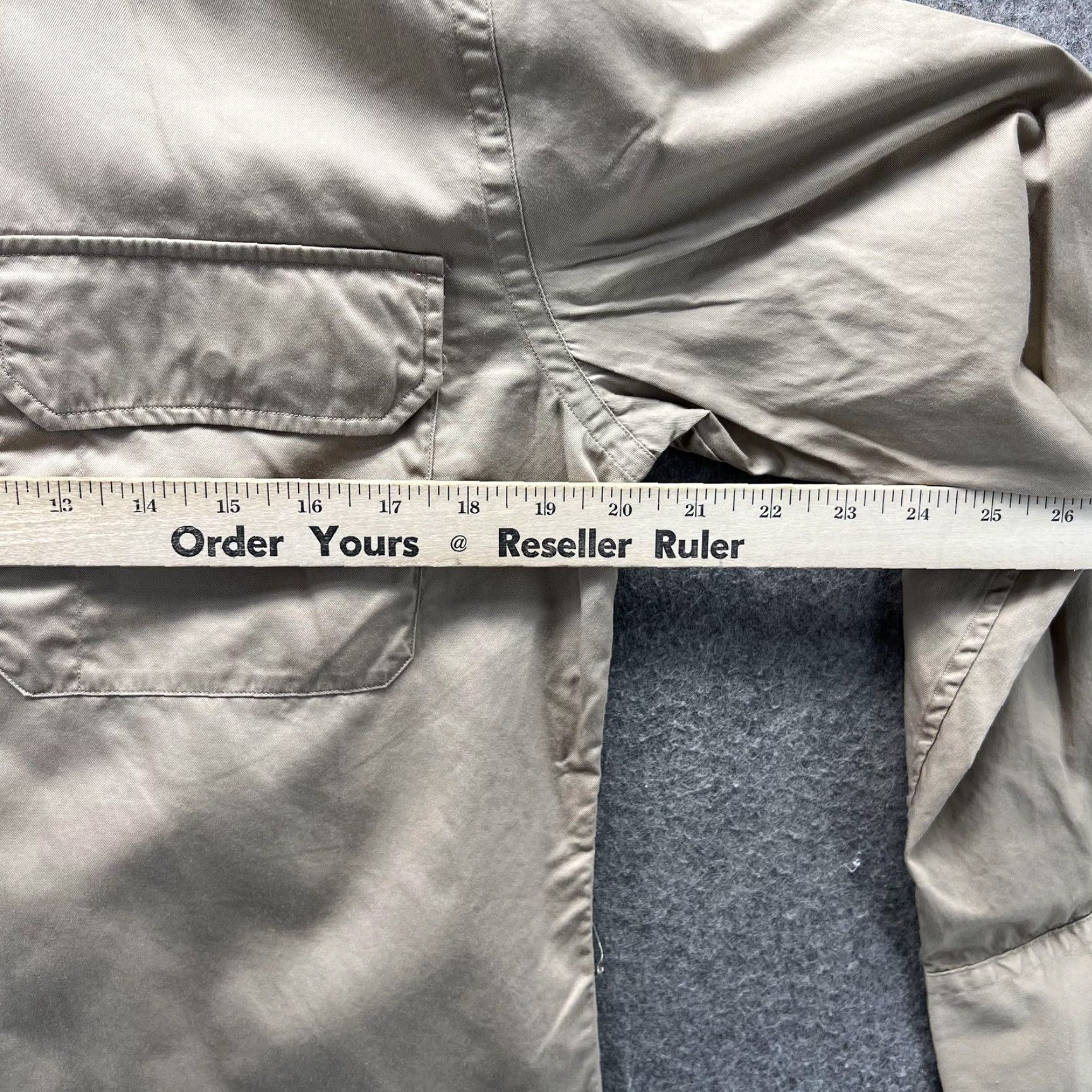 Polo Ralph Lauren Ralph Lauren Sport Shirt Womens 8 Beige Embroidered Dragon 1967 Military USNC Shirt Size M / US 6-8 / IT 42-44 - 4 Thumbnail