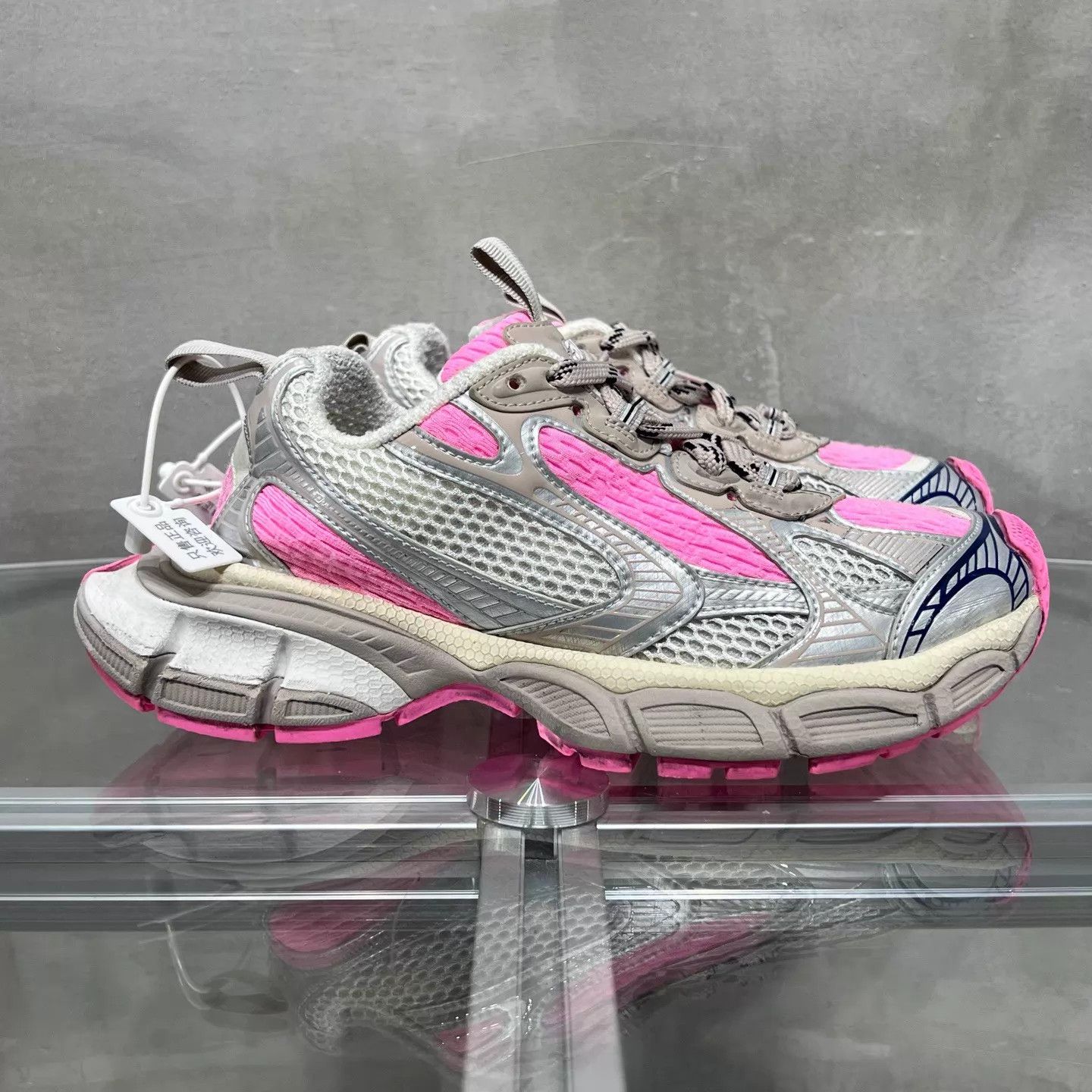Balenciaga BLCG women's dad sneaker silver pink 36 Size US 6 / IT 36 - 4 Thumbnail