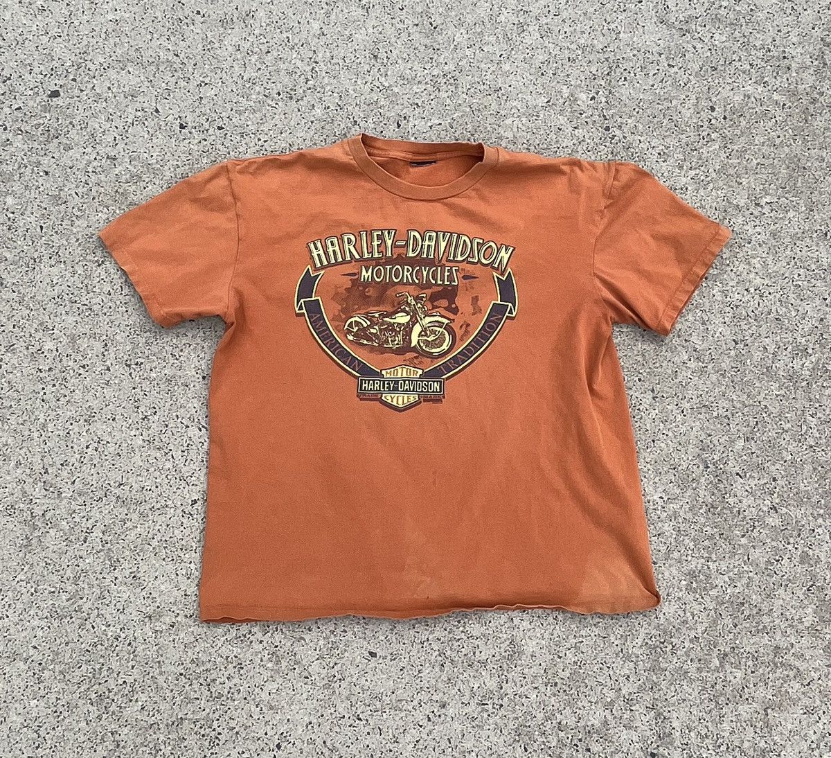 Harley Davidson Harley Davidson Orange Tee T-Shirt Size Large Size US L / EU 52-54 / 3 - 1 Thumbnail
