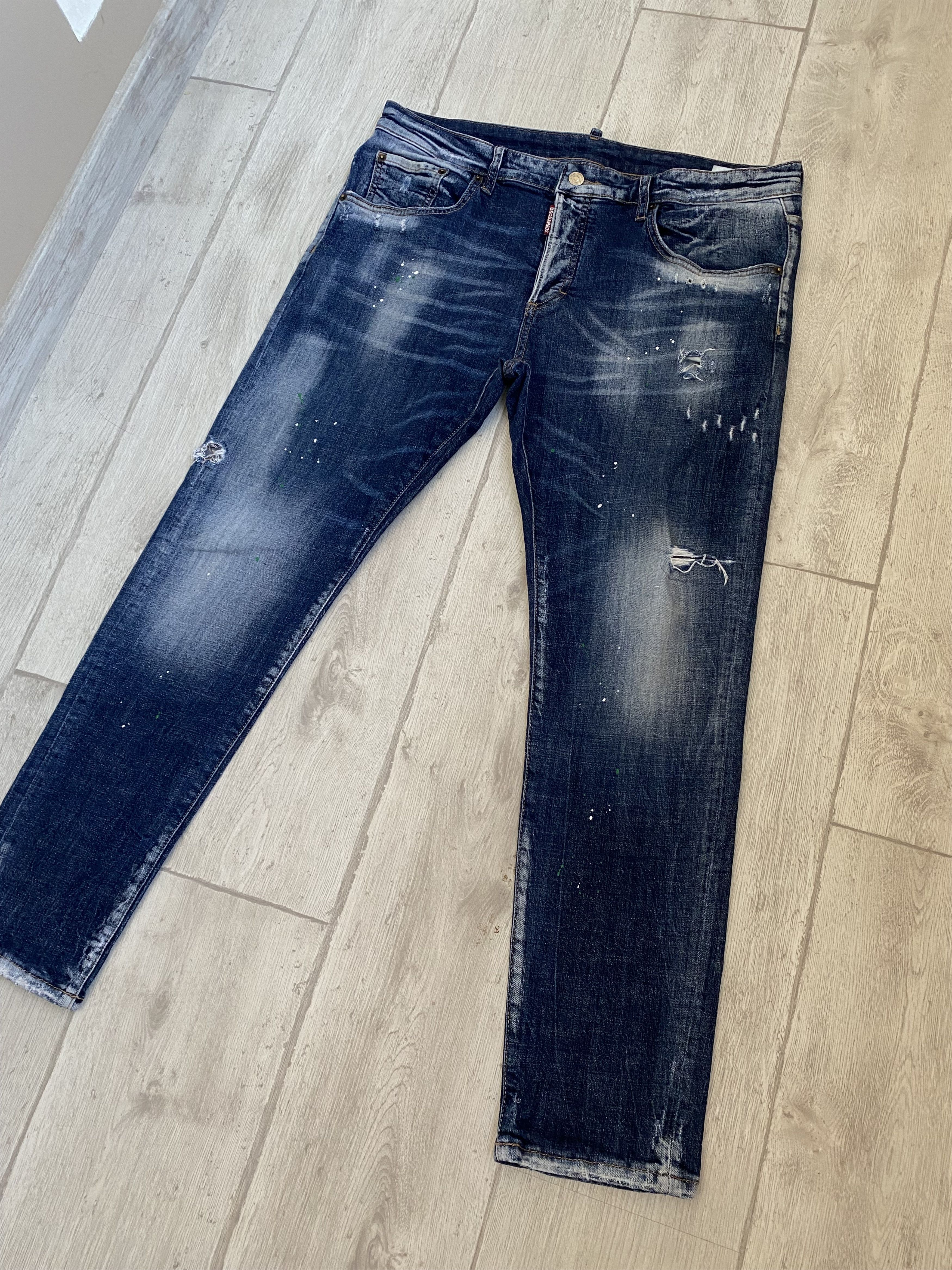 Dsquared2 × Hysteric Glamour × If Six Was Nine Rare vintage y2k Dsquared2 distressed painted skinny jeans Size US 38 / EU 54 - 4 Thumbnail