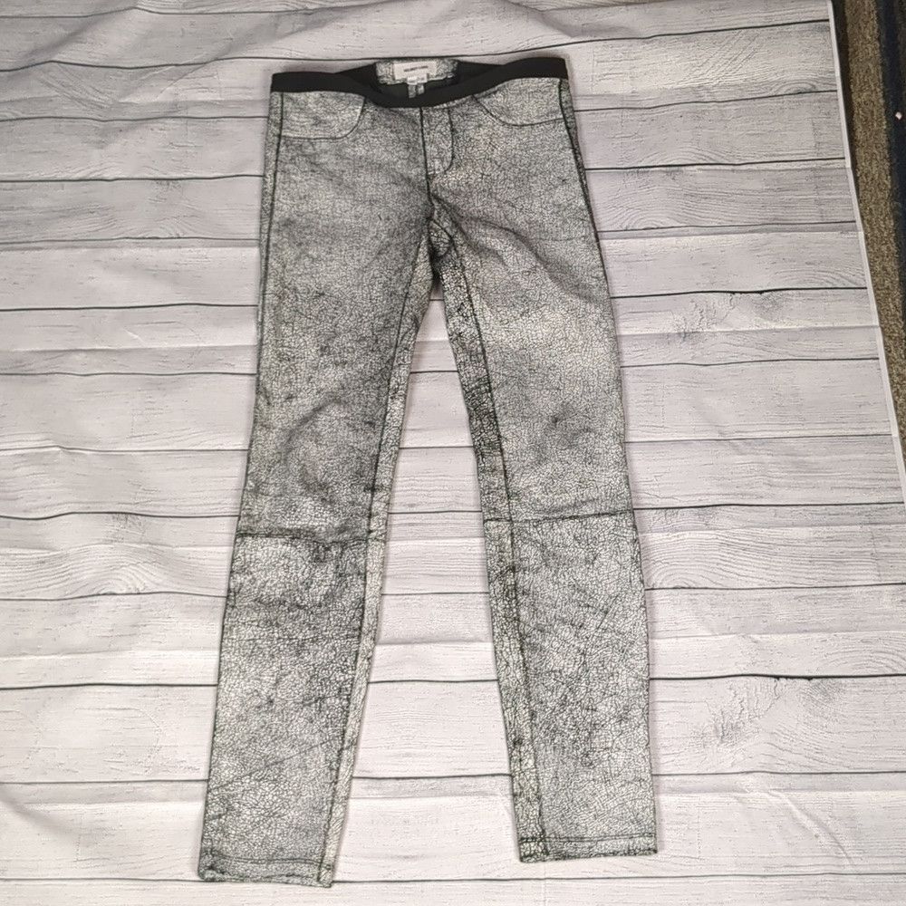 Helmut Lang Helmut lang cracked paint lamb leather pull on pants size 0 Size 25" / US 0 / IT 36 - 2 Thumbnail