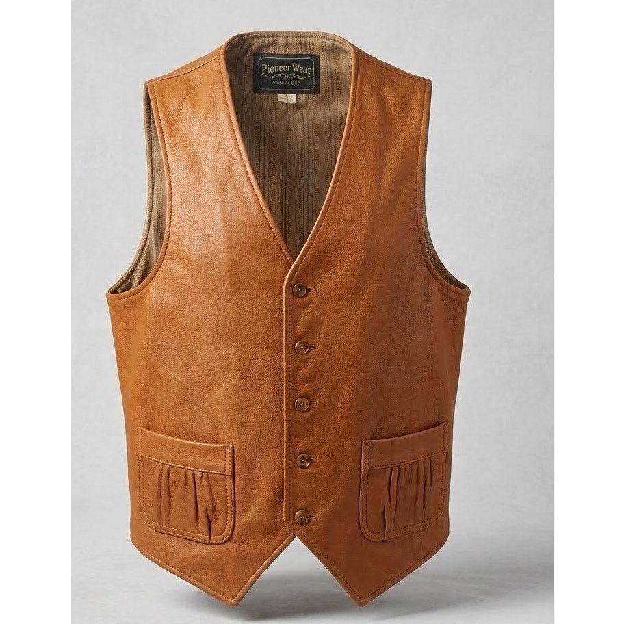 Vintage Cortini Vintage 70s Western Bellows Pocket Vest Brown M Size US M / EU 48-50 / 2 - 1 Thumbnail