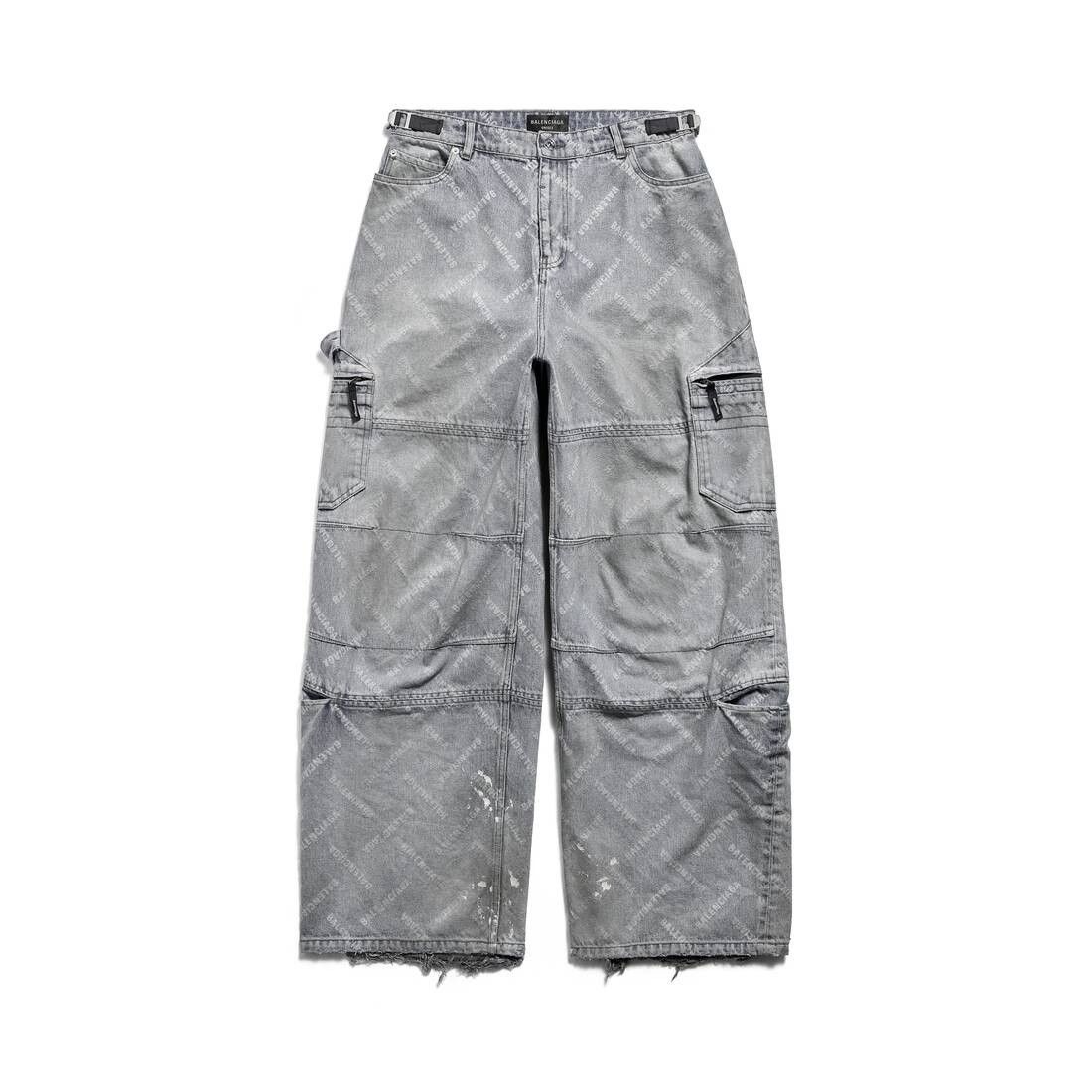 Bal Diagonal Allover Cargo Pants in Light Blue