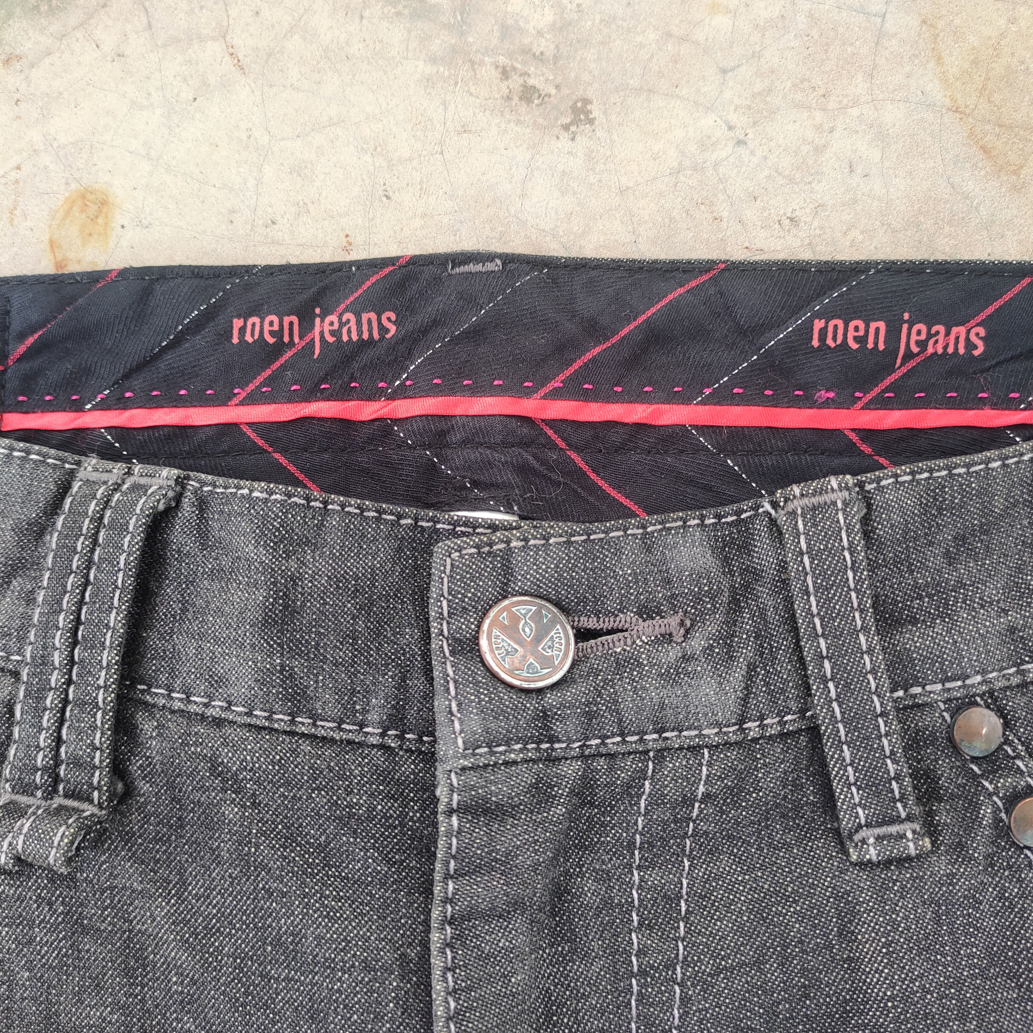 Roen W32 VINTAGE ROEN SKINNY FADED BLACK DISTRESSED JEAN PANTS Size US 32 / EU 48 - 6 Thumbnail