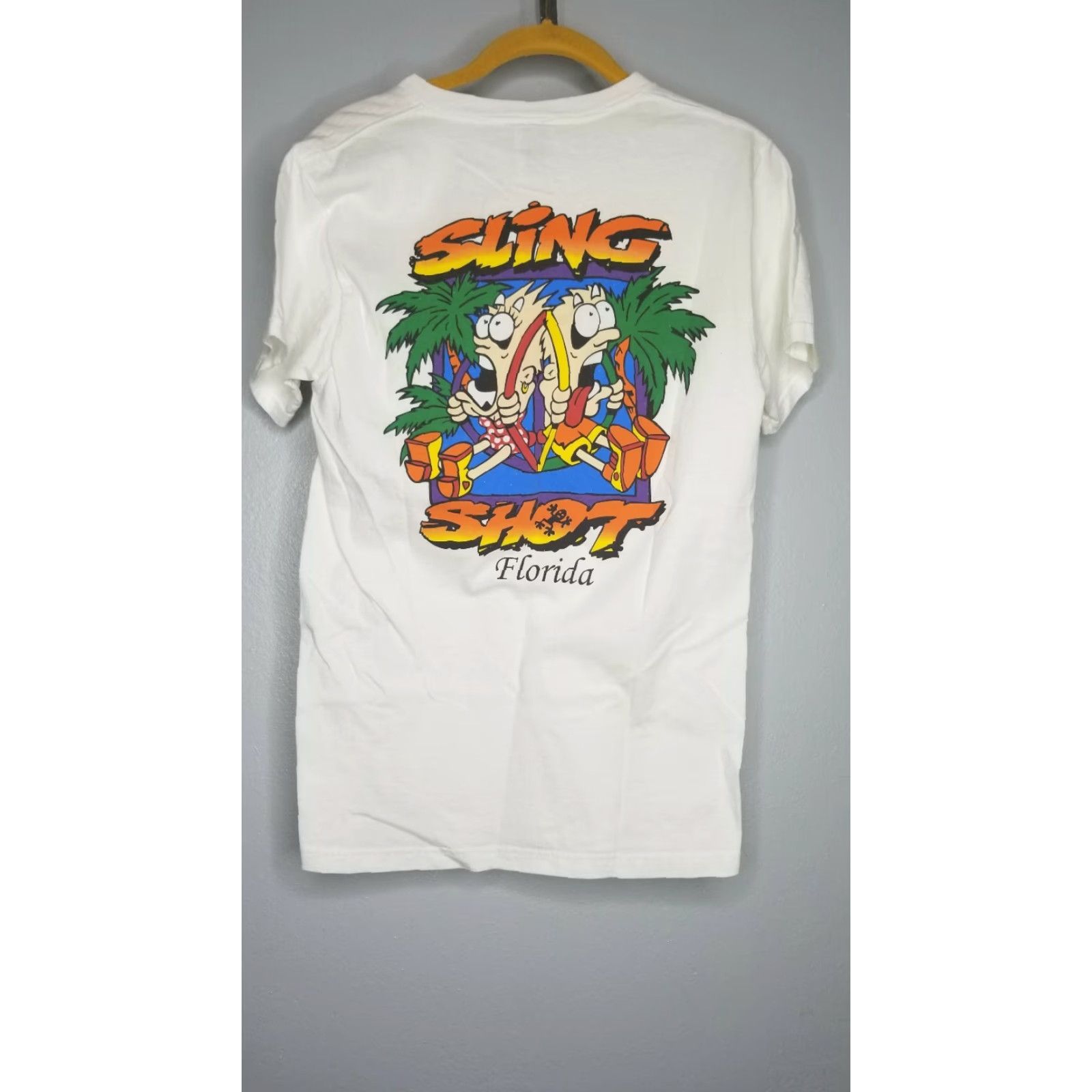 Fruit Of The Loom Retro Mens S "SLINGSHOT" FLORIDA T Shirt Worlds Tallest Thrill Ride Size US S / EU 44-46 / 1 - 3 Thumbnail