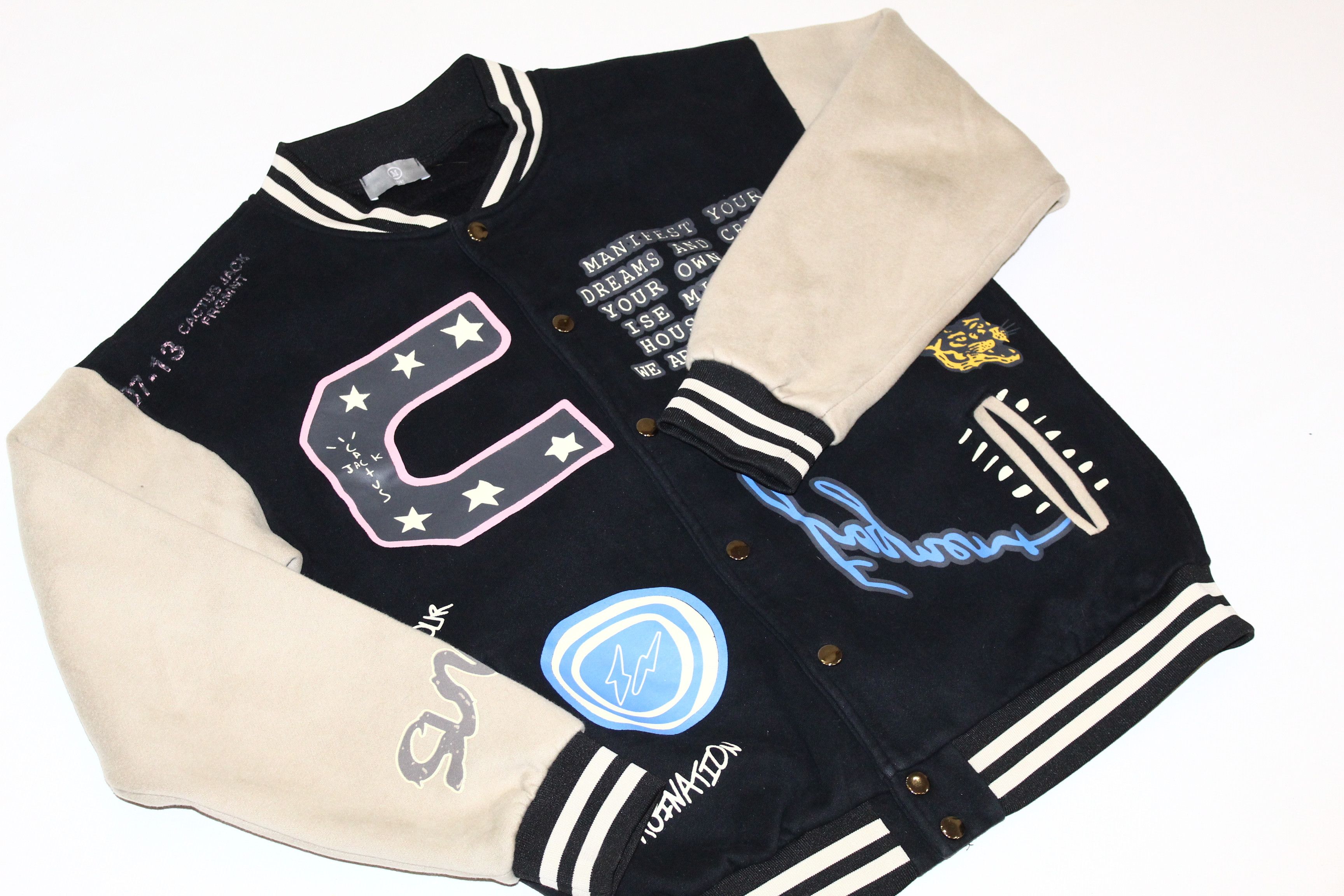Japanese Brand hbat design Cactus Jack Travis Scott printed varsity jacket Size US M / EU 48-50 / 2 - 8 Thumbnail