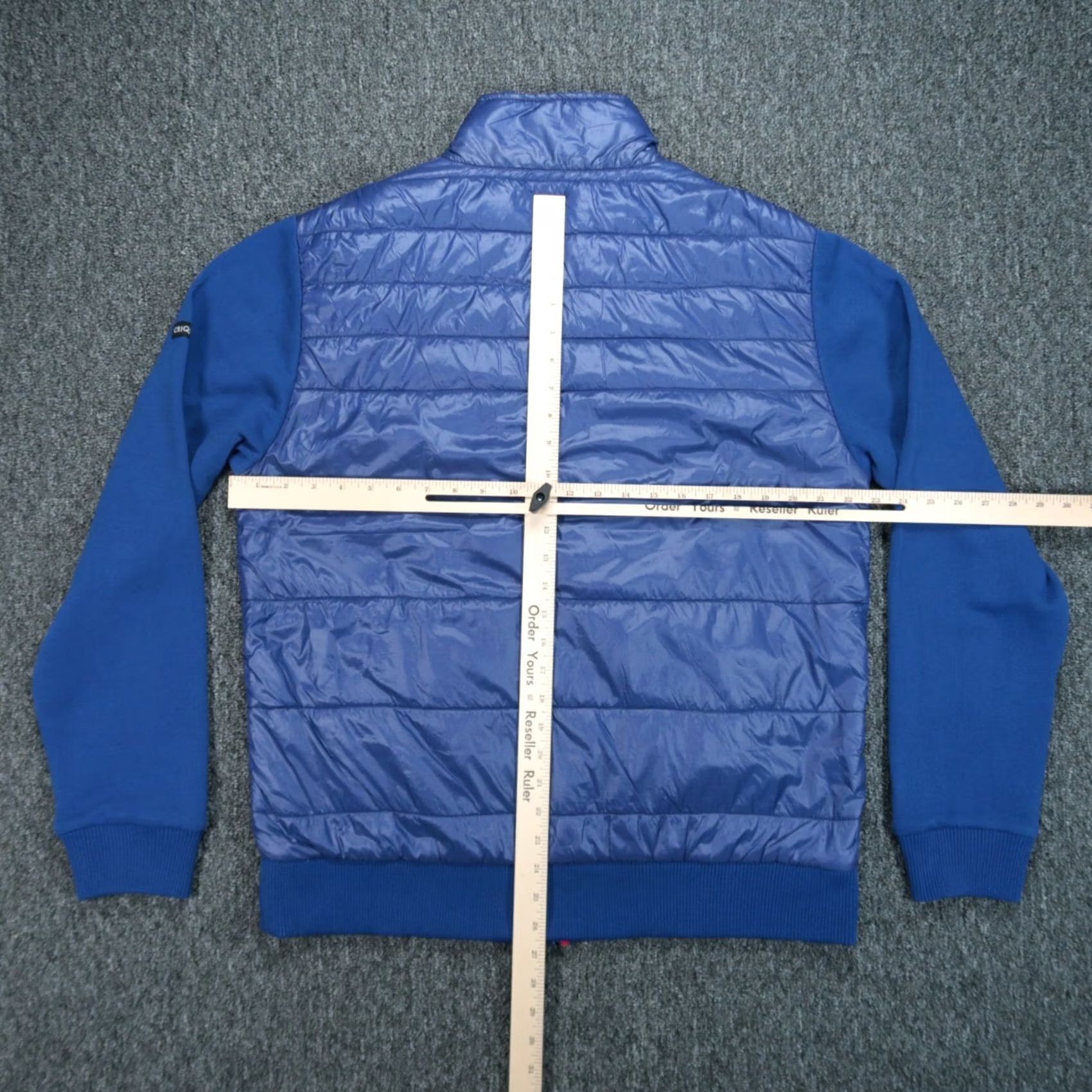Vintage Criquet Jacket Mens L Blue Hybrid Insulated Quilted Full Zip Pockets Lined Nylon Softshell Size US L / EU 52-54 / 3 - 6 Thumbnail
