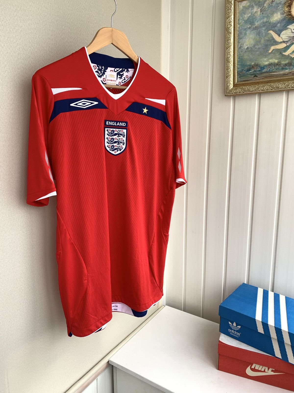 Umbro Umbro England Vintage 2008-2010 Away Football Shirt Size L Size US L / EU 52-54 / 3 - 1 Thumbnail
