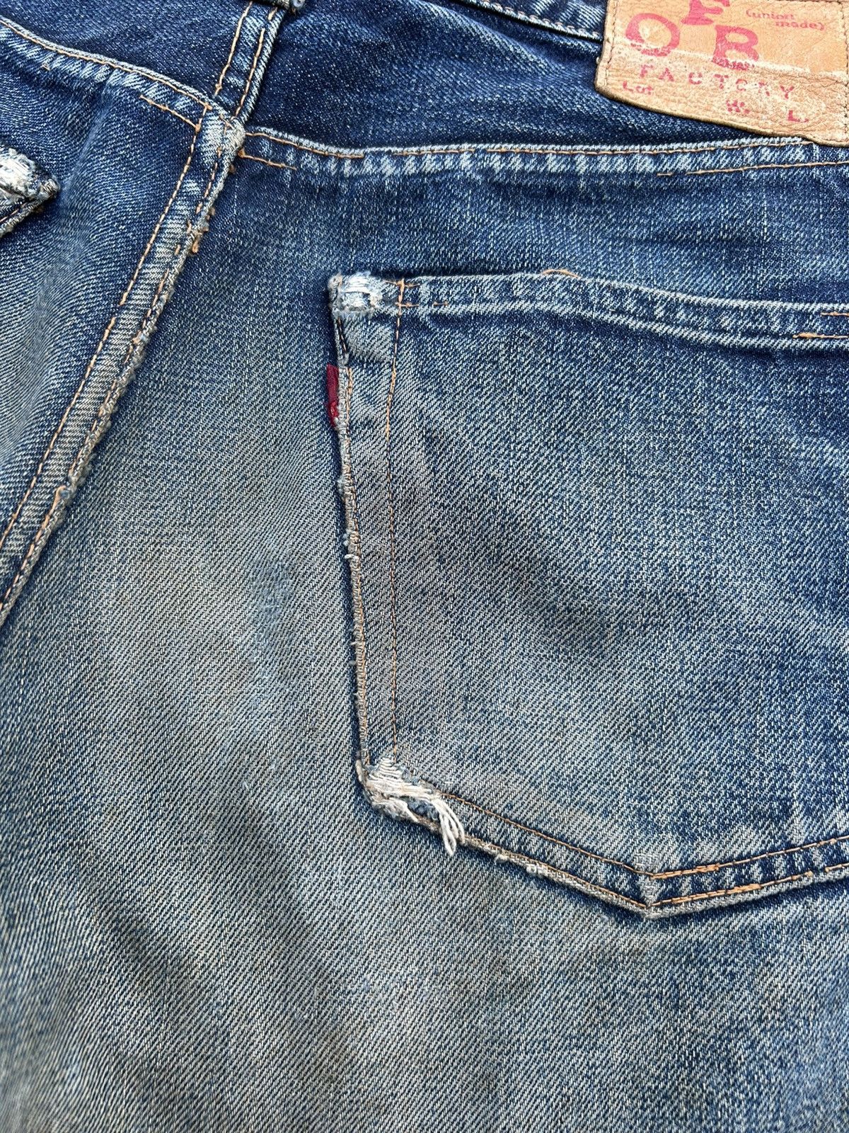 FOB Factory × Japanese Brand × Kapital Vintage Fob Factory Selvedge Distressed Japanese Denim Jeans Size US 30 / EU 46 - 9 Thumbnail