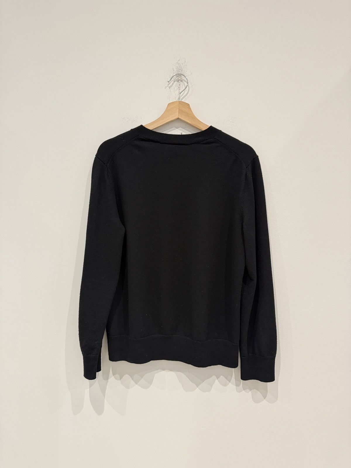 Burberry Burberry Wool Oak Leaf Crest Sweater Black Size: L Size US L / EU 52-54 / 3 - 3 Thumbnail
