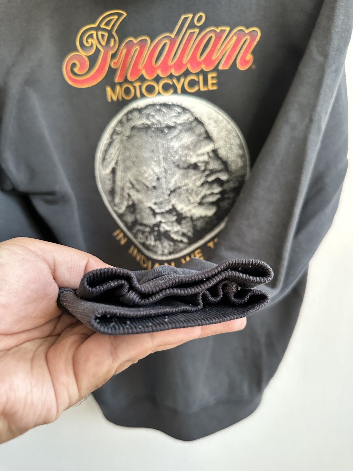 Indian Motorcycle vintage 90s INDIAN MOTOCYCLE big logo hoodie sweater Size US M / EU 48-50 / 2 - 6 Thumbnail