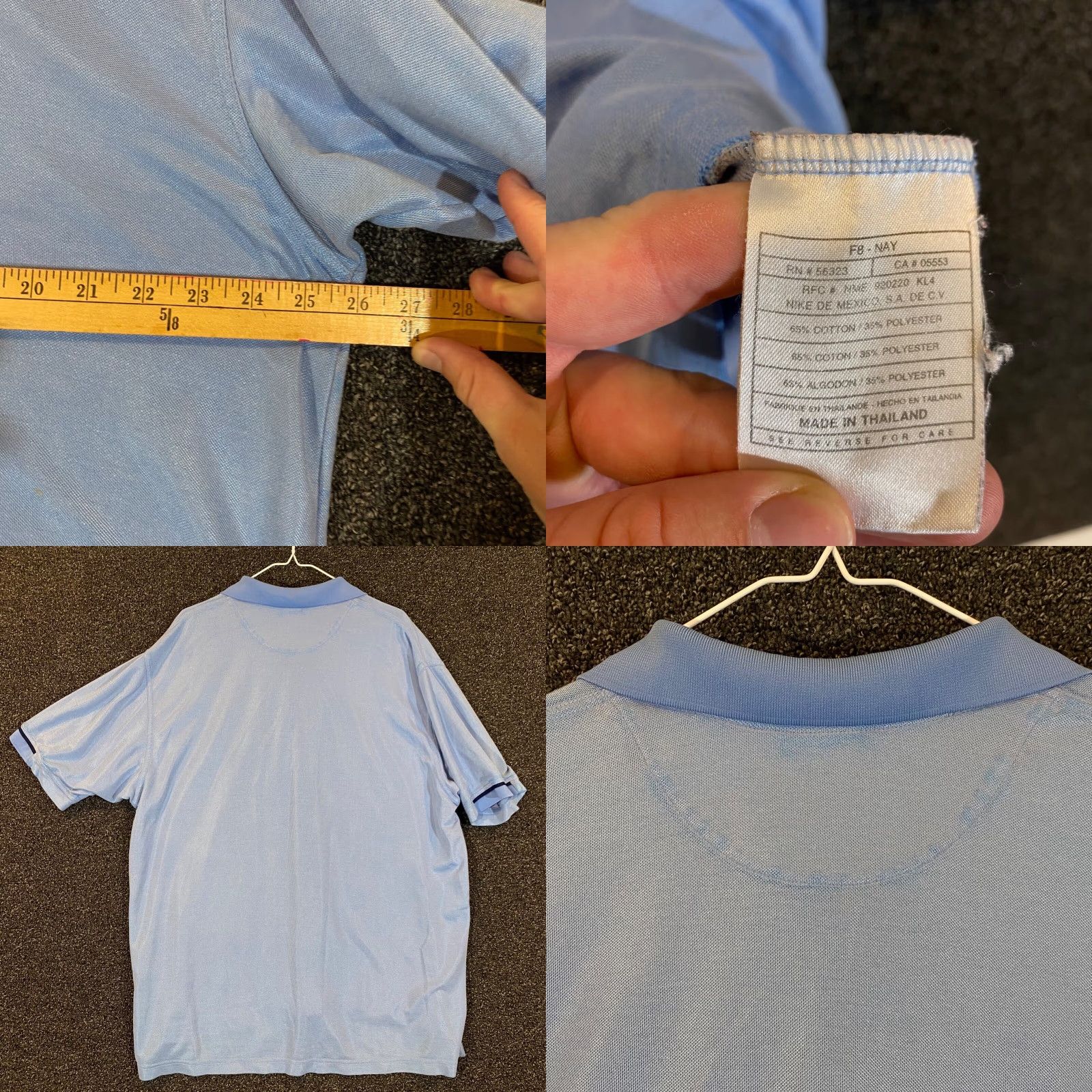 Nike VINTAGE Nike Polo Shirt Mens XL Blue UNC Tarheels 90s Golf Activewear Size US XL / EU 56 / 4 - 8 Thumbnail