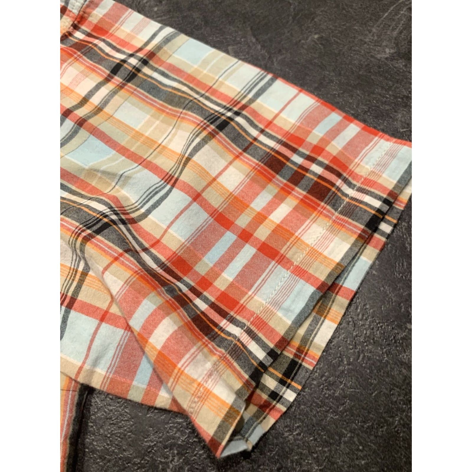 KAVU KAVU Lightweight Outdoor Plaid Camp Shirt Large Multi-Color Short Sleeve Mens Size US L / EU 52-54 / 3 - 2 Thumbnail