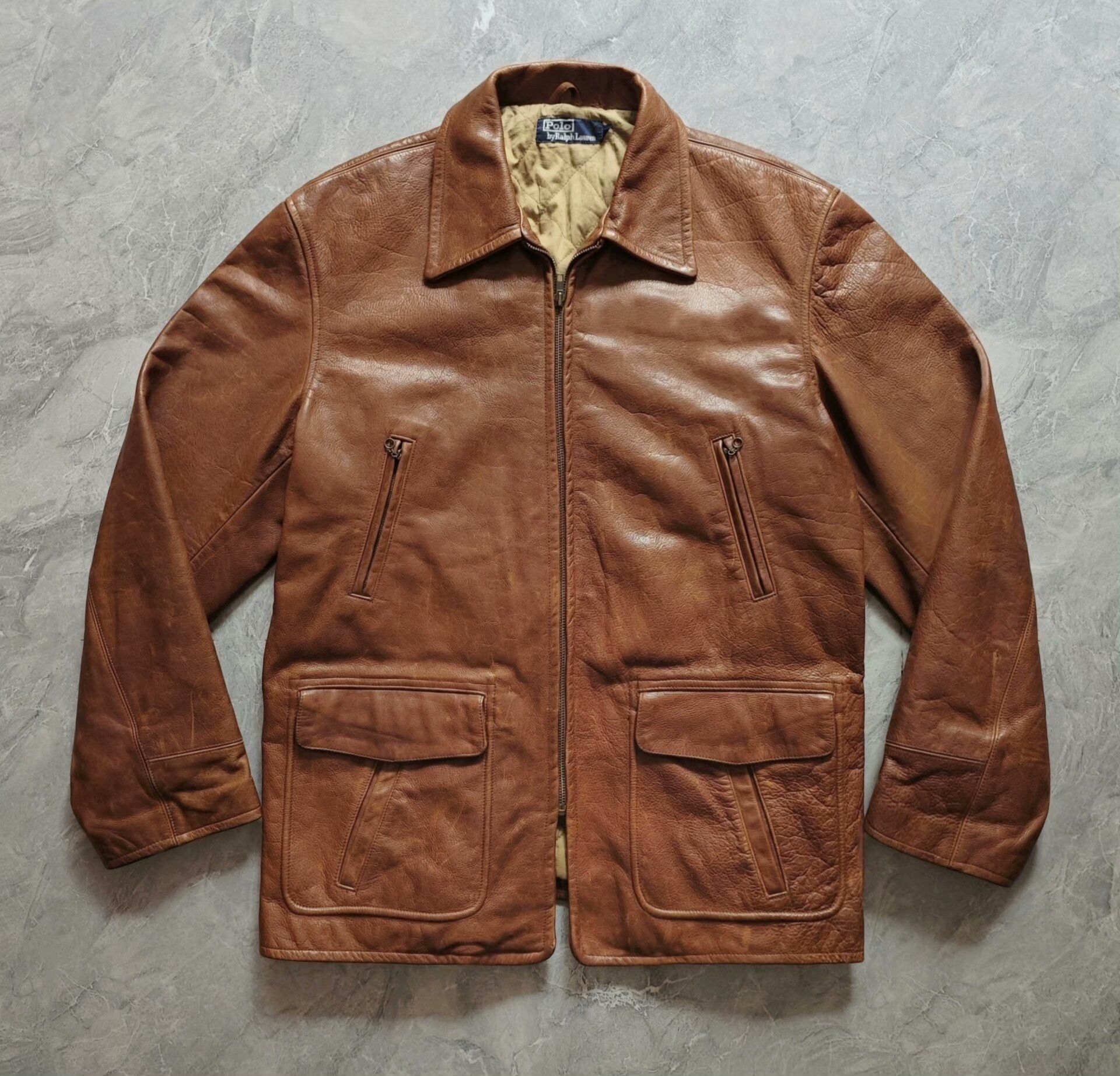 Polo Ralph Lauren vintage ralph lauren leather hunting jacket Size US L / EU 52-54 / 3 - 1 Thumbnail