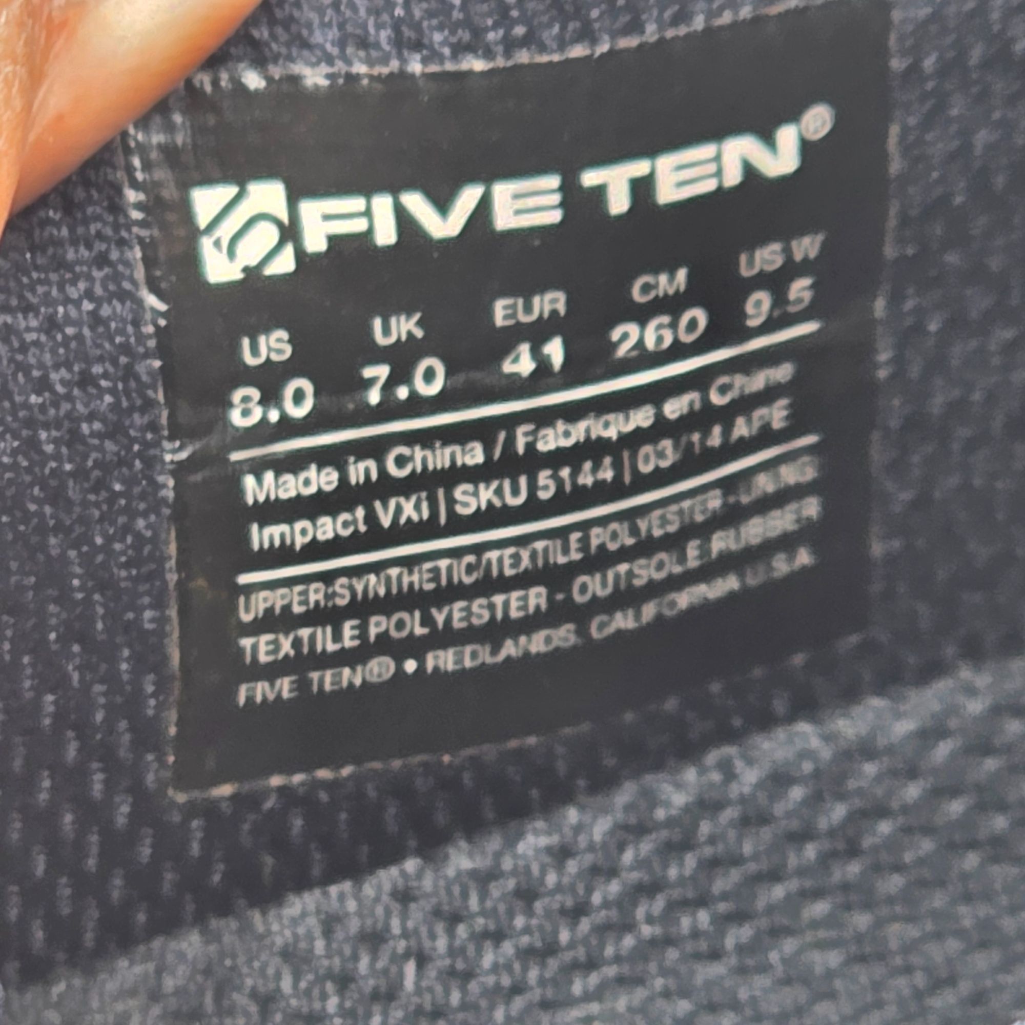 Other Five Ten Impact VXi Mens Size 8 Black Blue Mountain Bike Sho Size US 8 / EU 41 - 6 Thumbnail