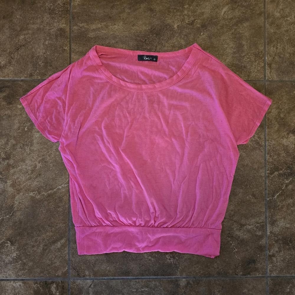 Designer Pink Neon Cropped Pinc Short Sleeve Size M / US 6-8 / IT 42-44 - 1 Thumbnail