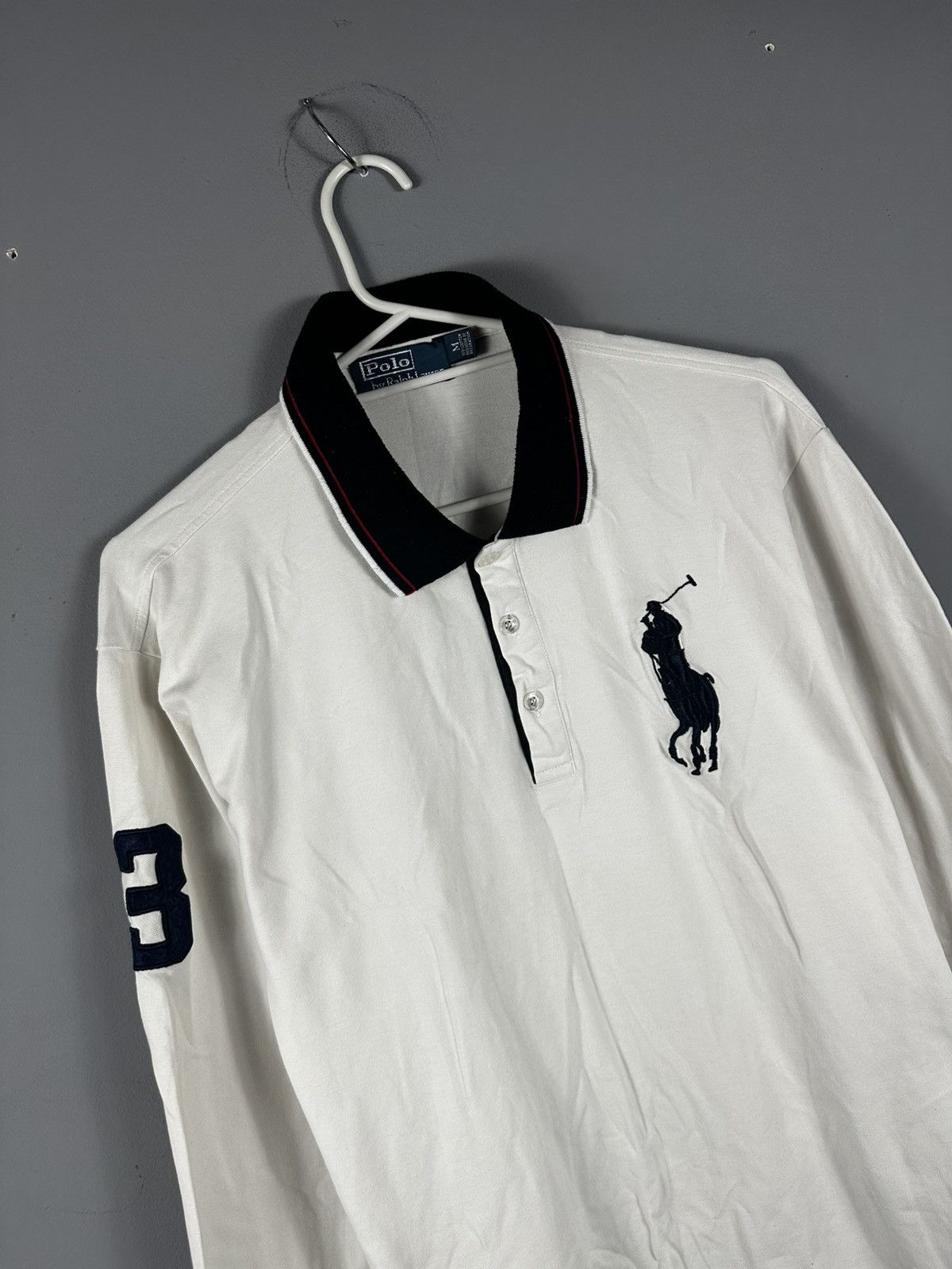 Ralph Lauren Vintage Polo Ralph Lauren Rugby Long Sleeve White Size US M / EU 48-50 / 2 - 2 Thumbnail