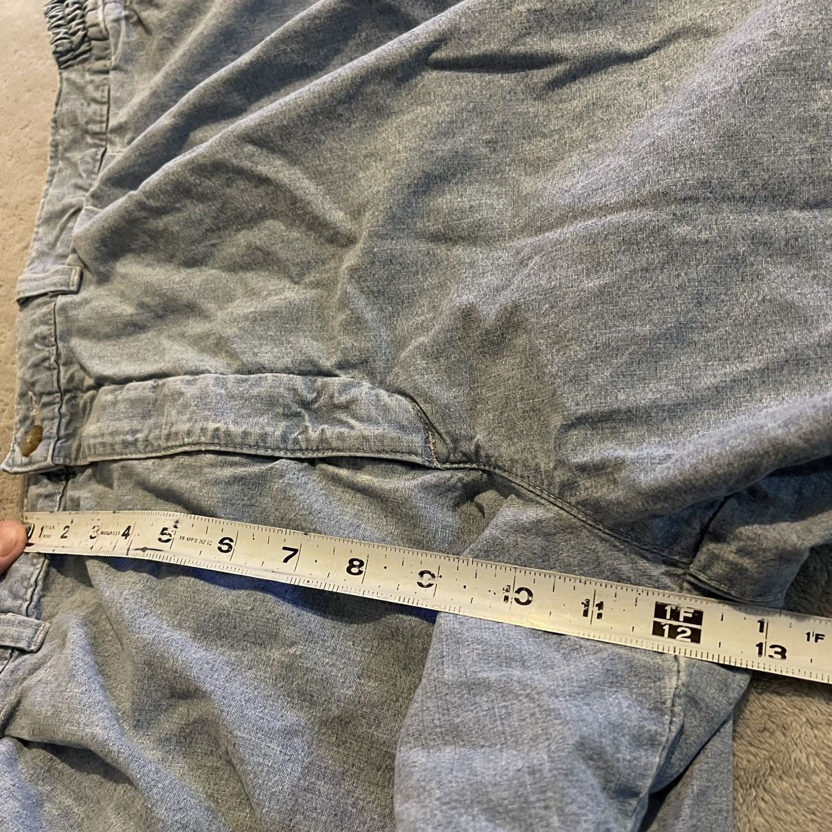 Savane Vintage 90s Savane Mens Blue Chambray Pleated Shorts 42 Size US 41 - 7 Thumbnail