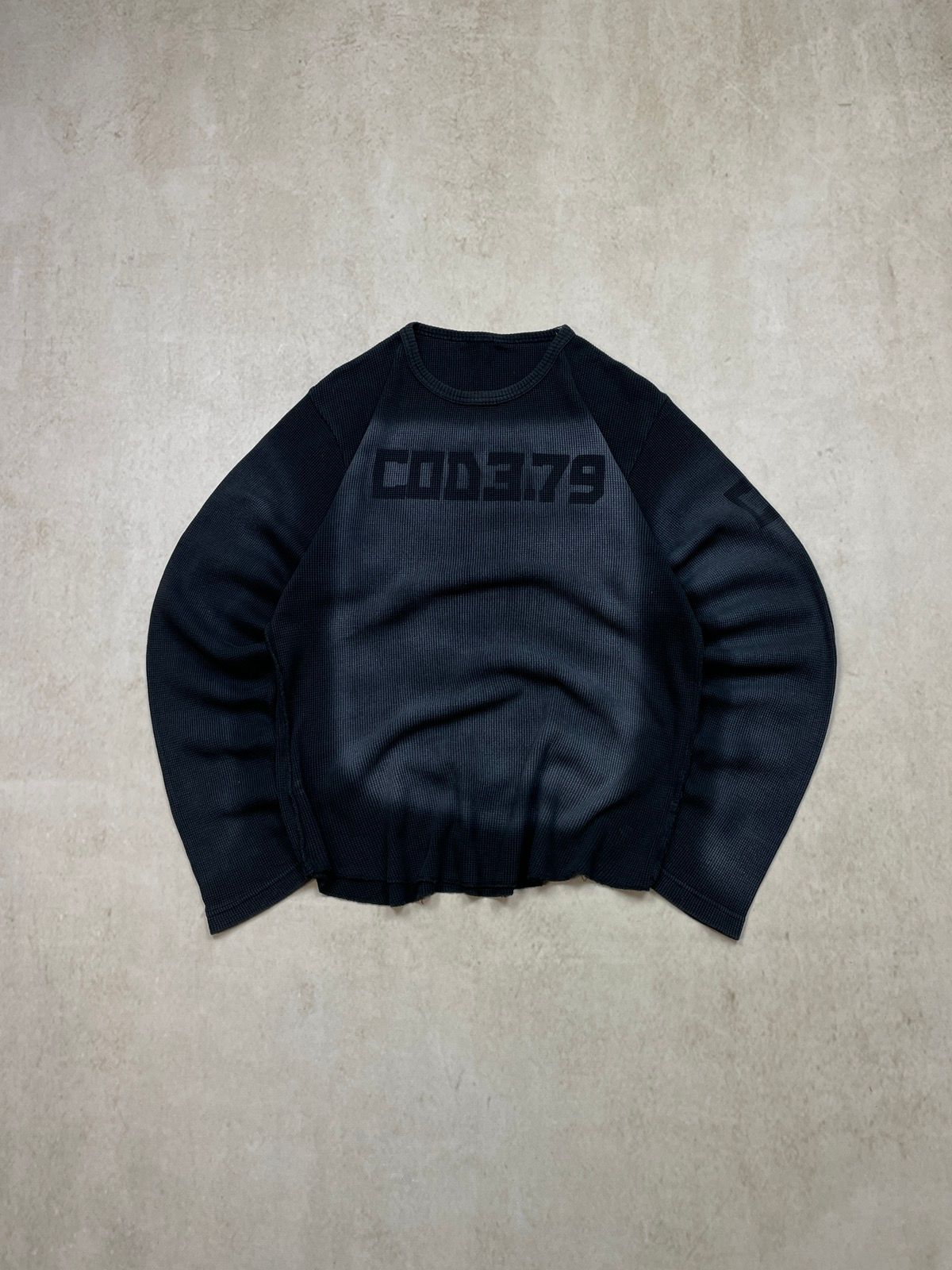 Pre-owned Archival Clothing X Avant Garde Crazy Vintage Diesel Style Washed Black Sweater/sweatshirt (size Medium)
