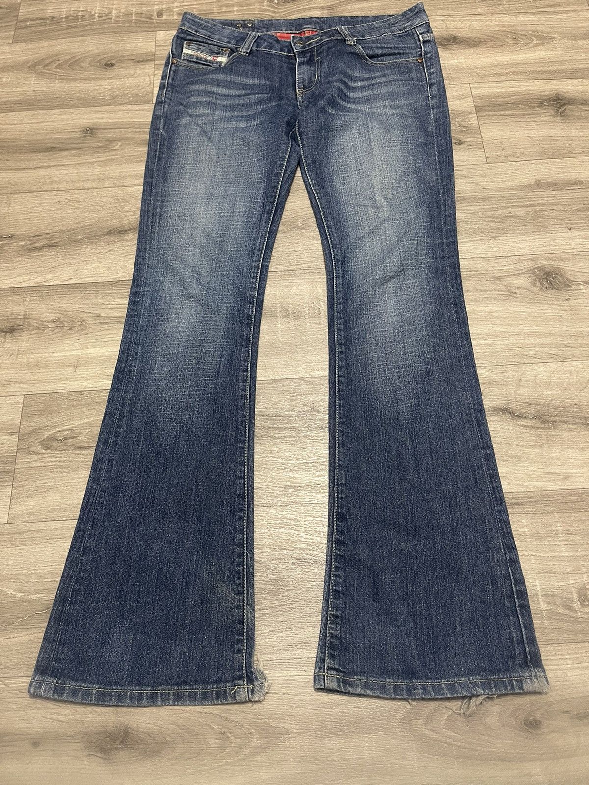 Diesel DIESEL ZATINY RIPPED FLARED VINTAGE Y2K JEANS SIZE 29 Size 24" / US 00 / IT 34 - 10 Thumbnail