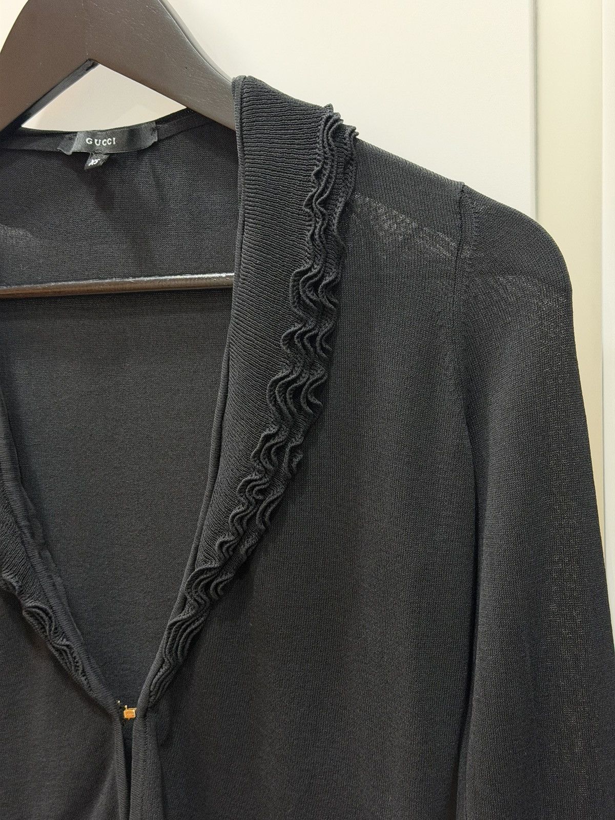 Gucci GUCCI by Tom Ford FW2000 Sheer Silk Hook Cropped Cardigan XS Size XS / US 0-2 / IT 36-38 - 9 Thumbnail