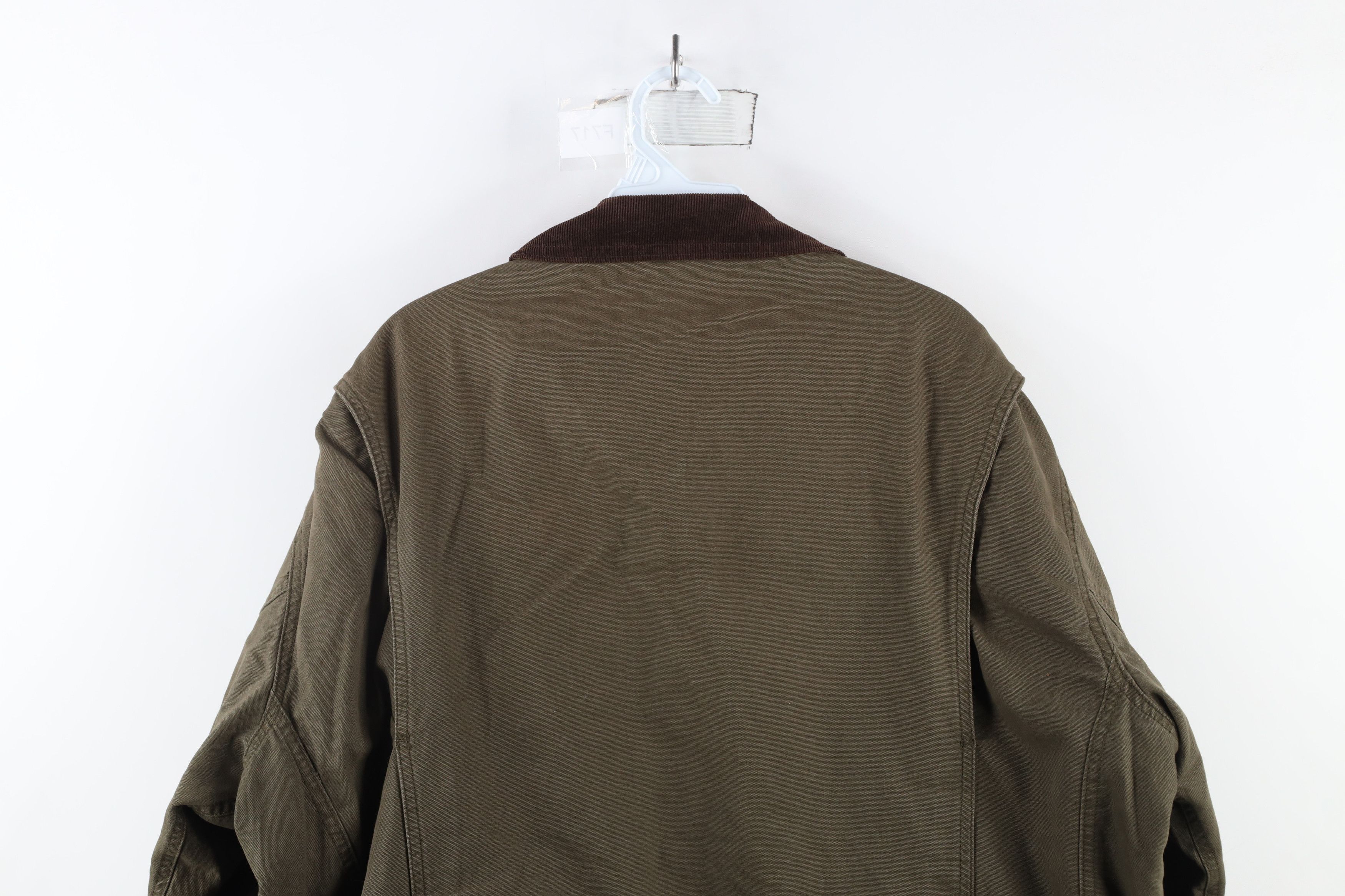 Orvis × Vintage Vintage Orvis Lined Canvas Chore Barn Jacket Olive Green Size US XL / EU 56 / 4 - 17 Thumbnail