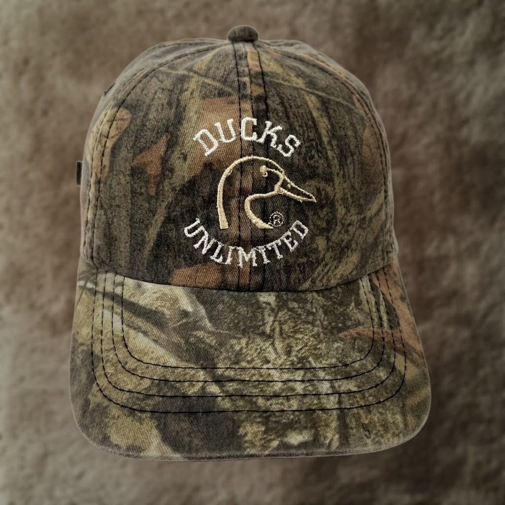 Vintage Ducks Unlimited Hat Cap Strap Back One Size Mens Brown Camo Hunting Outdoor Size ONE SIZE - 1 Thumbnail