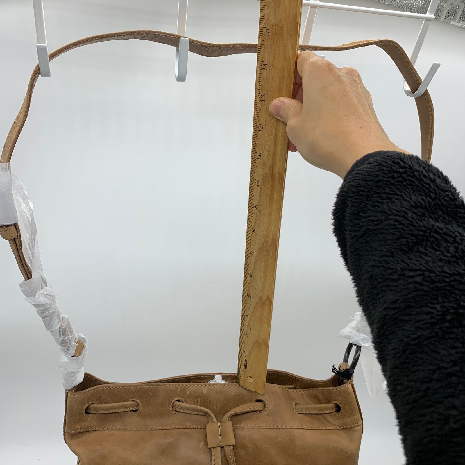 Frye Frye Leather Handbags Melissa Drawstring Hobo Bag Brown Size ONE SIZE - 15 Thumbnail