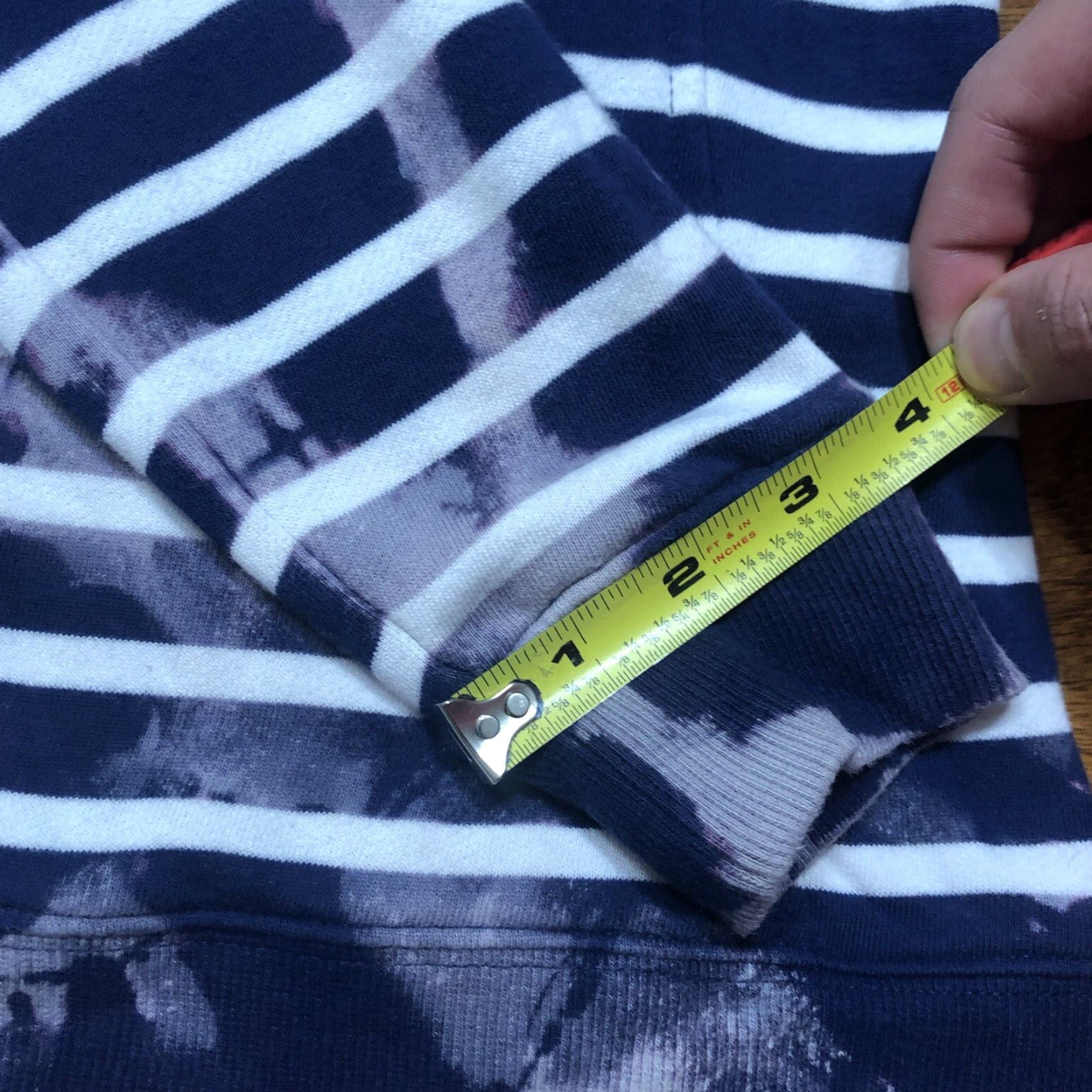 Vineyard Vines Vineyard Vines Womens 1/4 Zip L/S XS Striped Tie Dye Acid Wash Sweatshirt Blue Size XS / US 0-2 / IT 36-38 - 7 Thumbnail