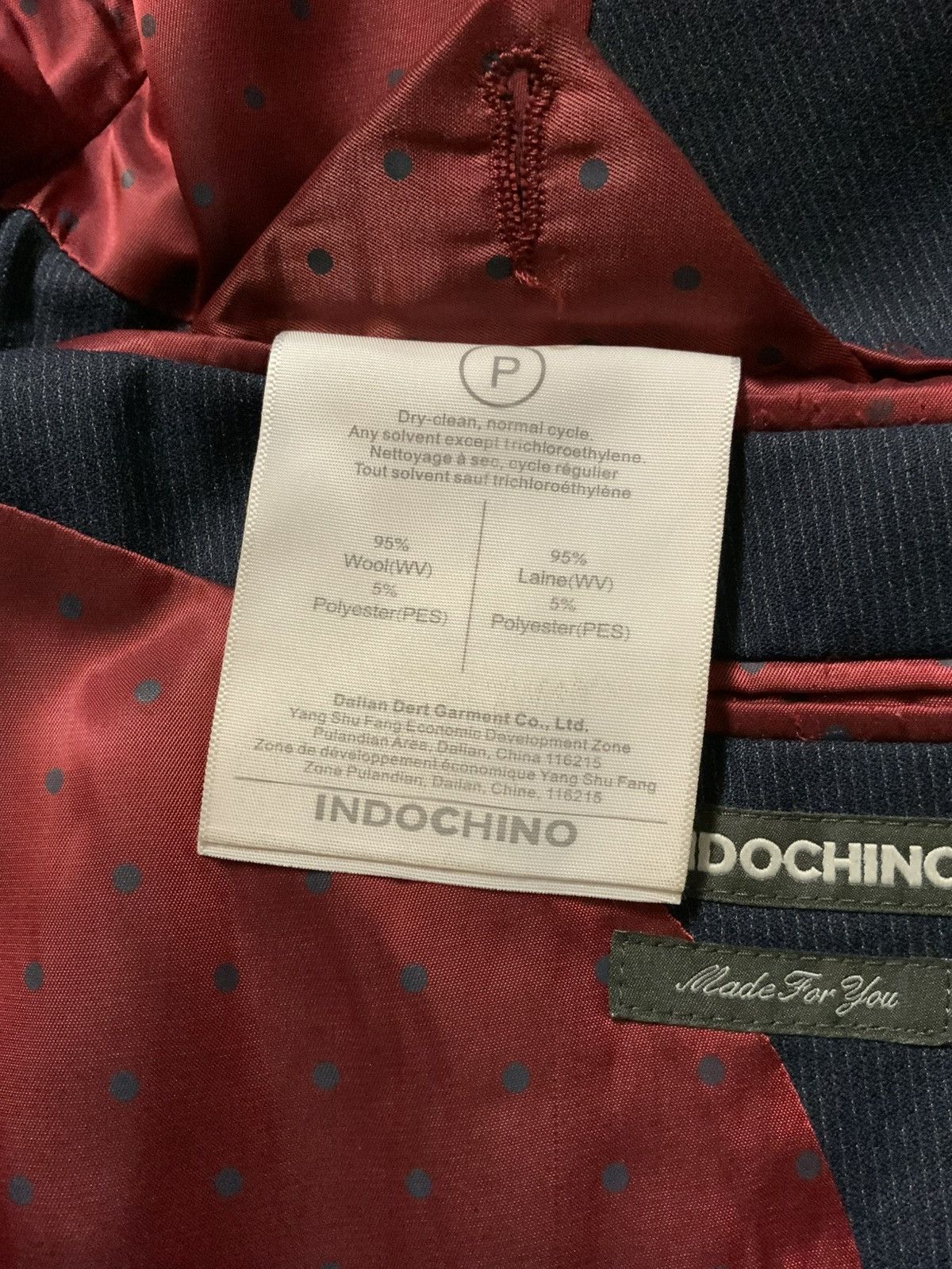 Indochino Indochino Navy Striped Wool Tuxedo Sportscoat Blazer Jacket Size US S / EU 44-46 / 1 - 10 Thumbnail