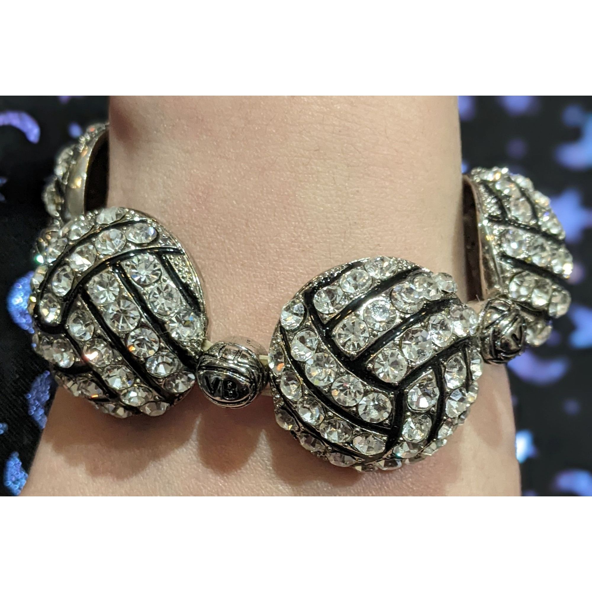 Other Kenz Laurenz Rhinestone Volleyball Bracelet Size ONE SIZE - 2 Thumbnail