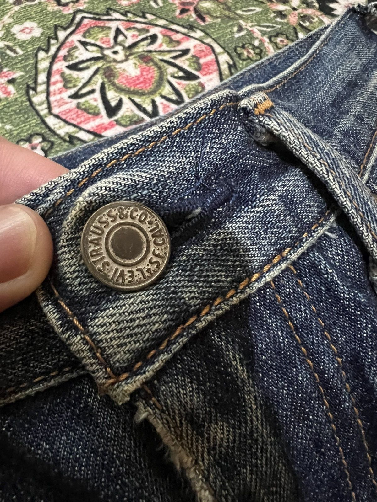 Levi's VINTAGE LEVIS 502 BIG E SELVEDGE DISTRESSED MUD WASH JEANS Size US 28 / EU 44 - 8 Thumbnail