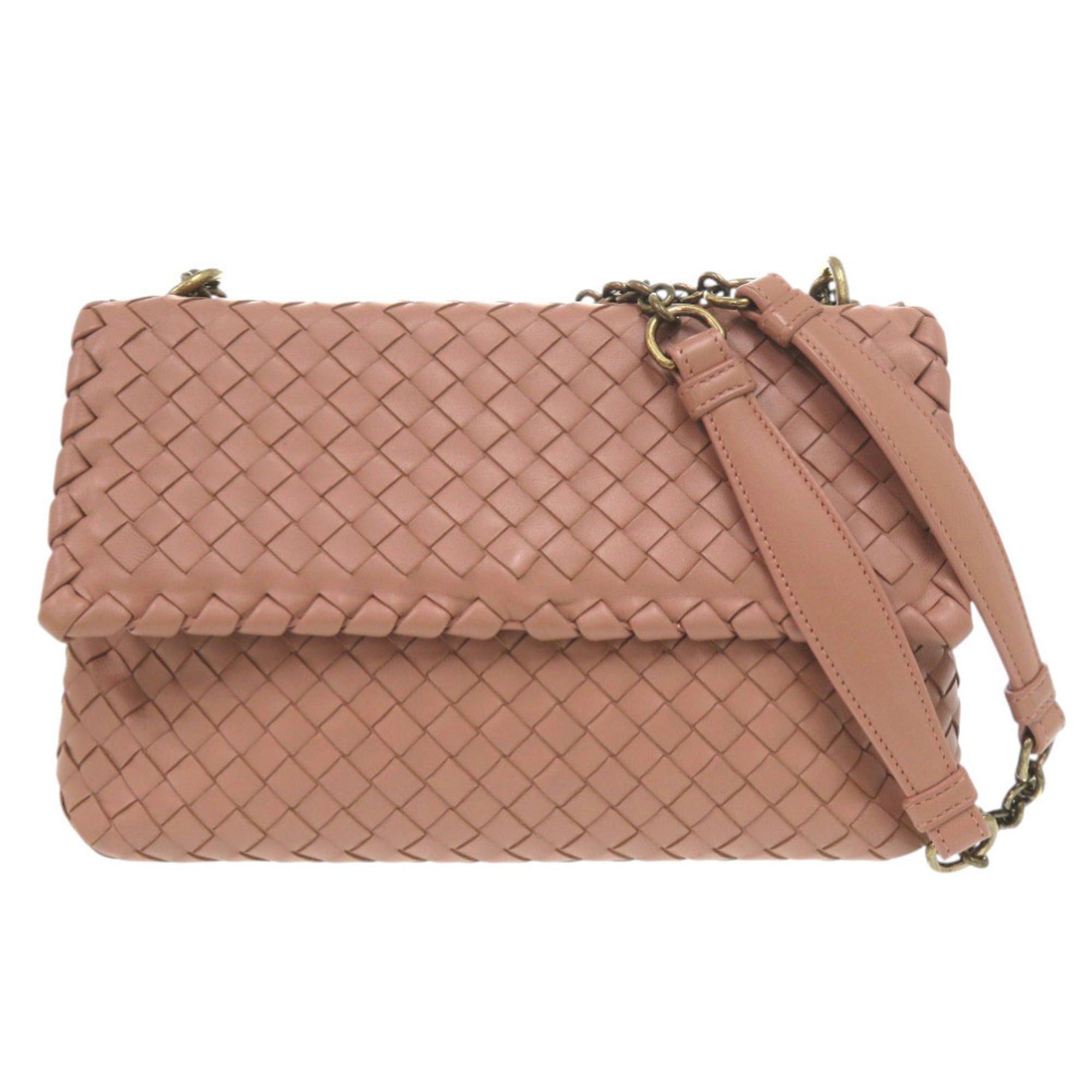 Bottega Veneta Bottega Veneta Olympia Intrecciato Leather Pink Shoulder Bag 0953BOTTEGAVENETA Size ONE SIZE - 1 Thumbnail