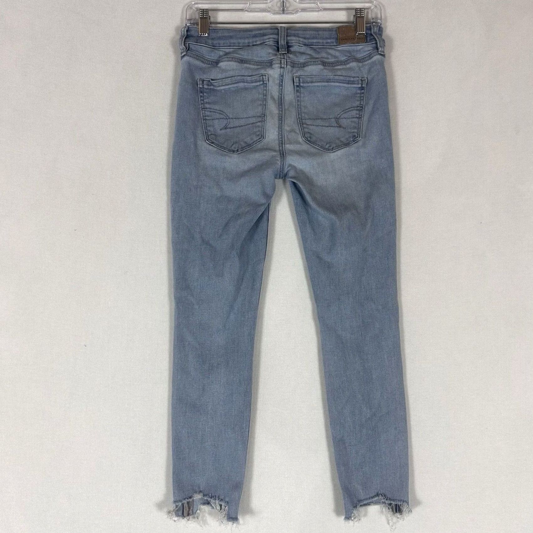 American Eagle Outfitters American Eagle Next Level Stretch Jegging Light Wash Mid 4S 25 in Inseam Womens Jeans Size 27" / US 4 / IT 40 - 7 Thumbnail