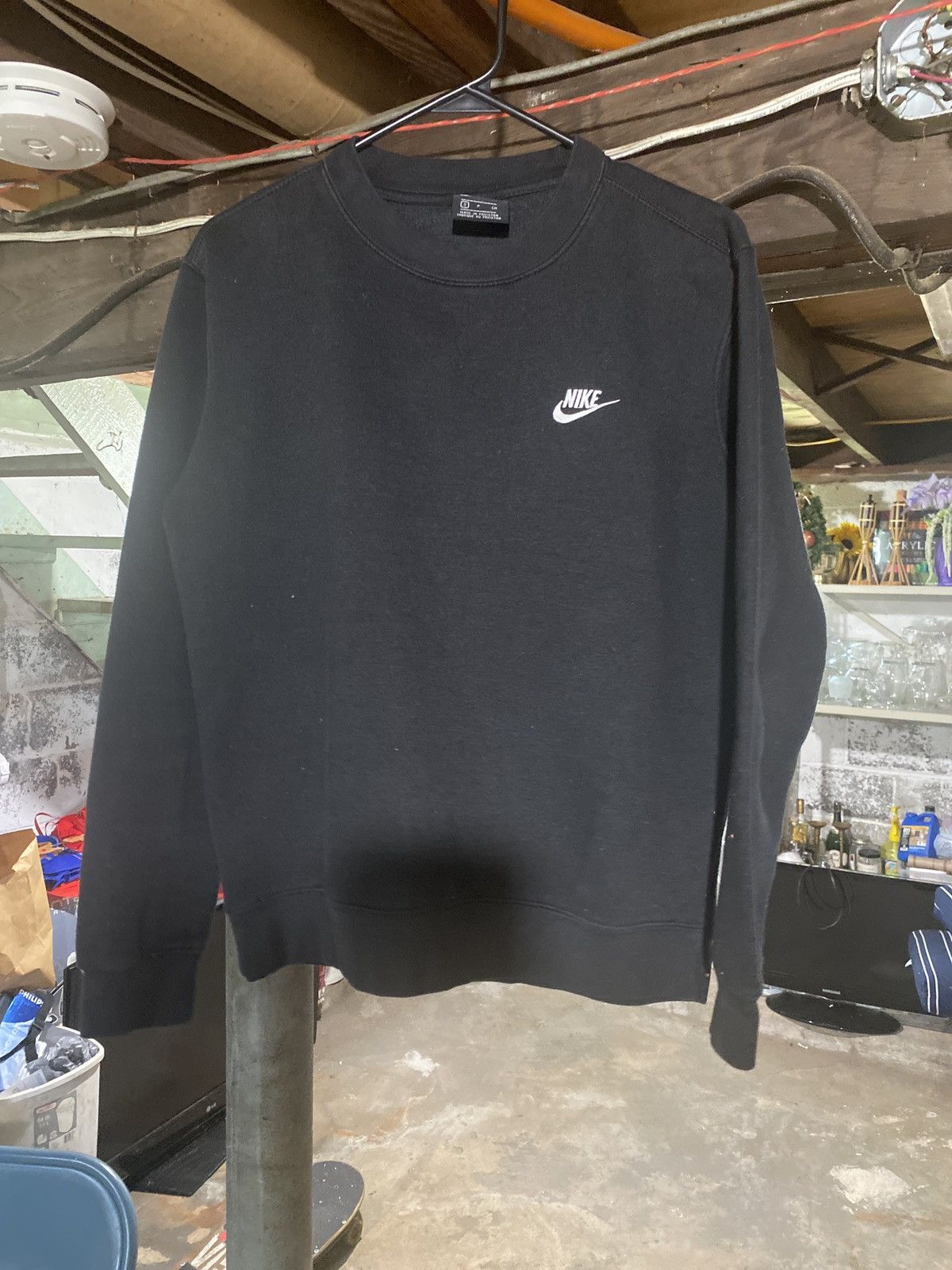 Japanese Brand × Nike × Vintage Black Nike Logo Crew Neck Size US S / EU 44-46 / 1 - 5 Thumbnail