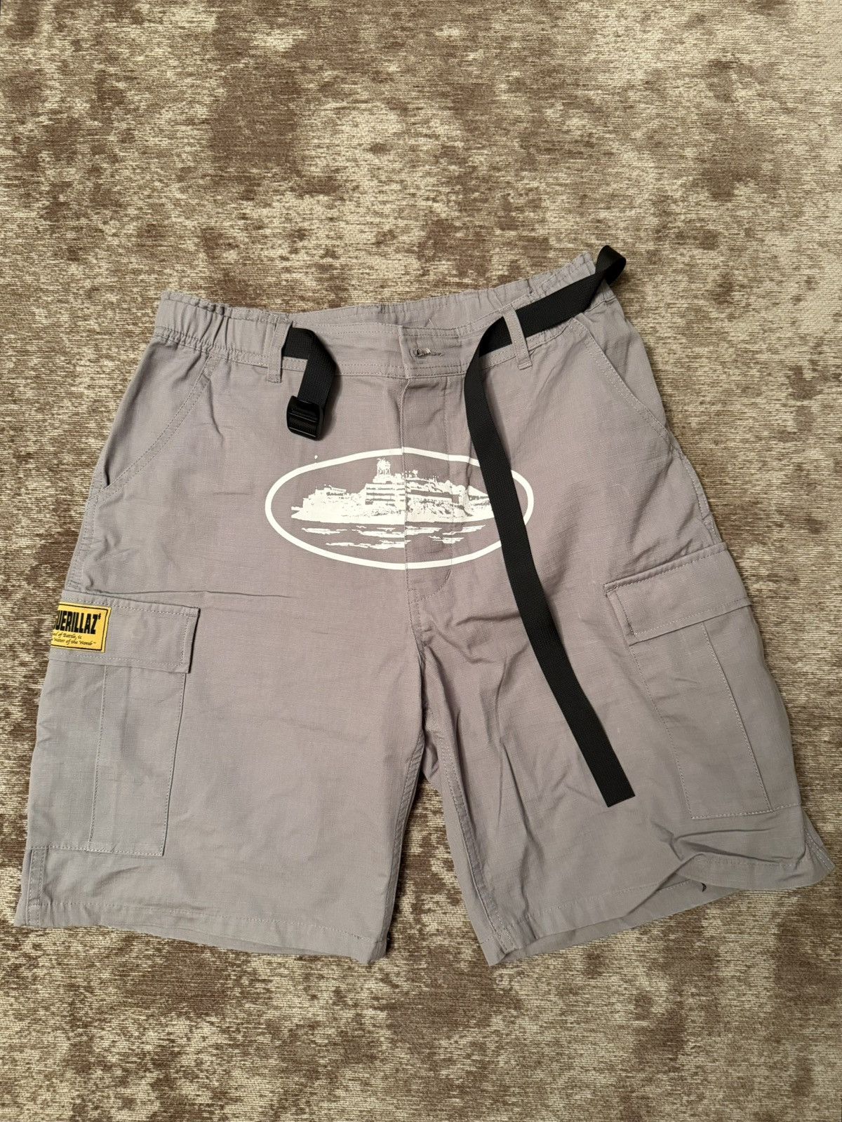Corteiz Corteiz HMP Raw Hem shorts heather grey medium | Grailed
