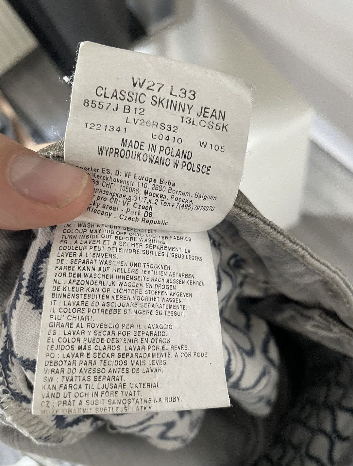 Lee × Vivienne Westwood Silver and Iridescent Jeans Size US 27 - 12 Thumbnail
