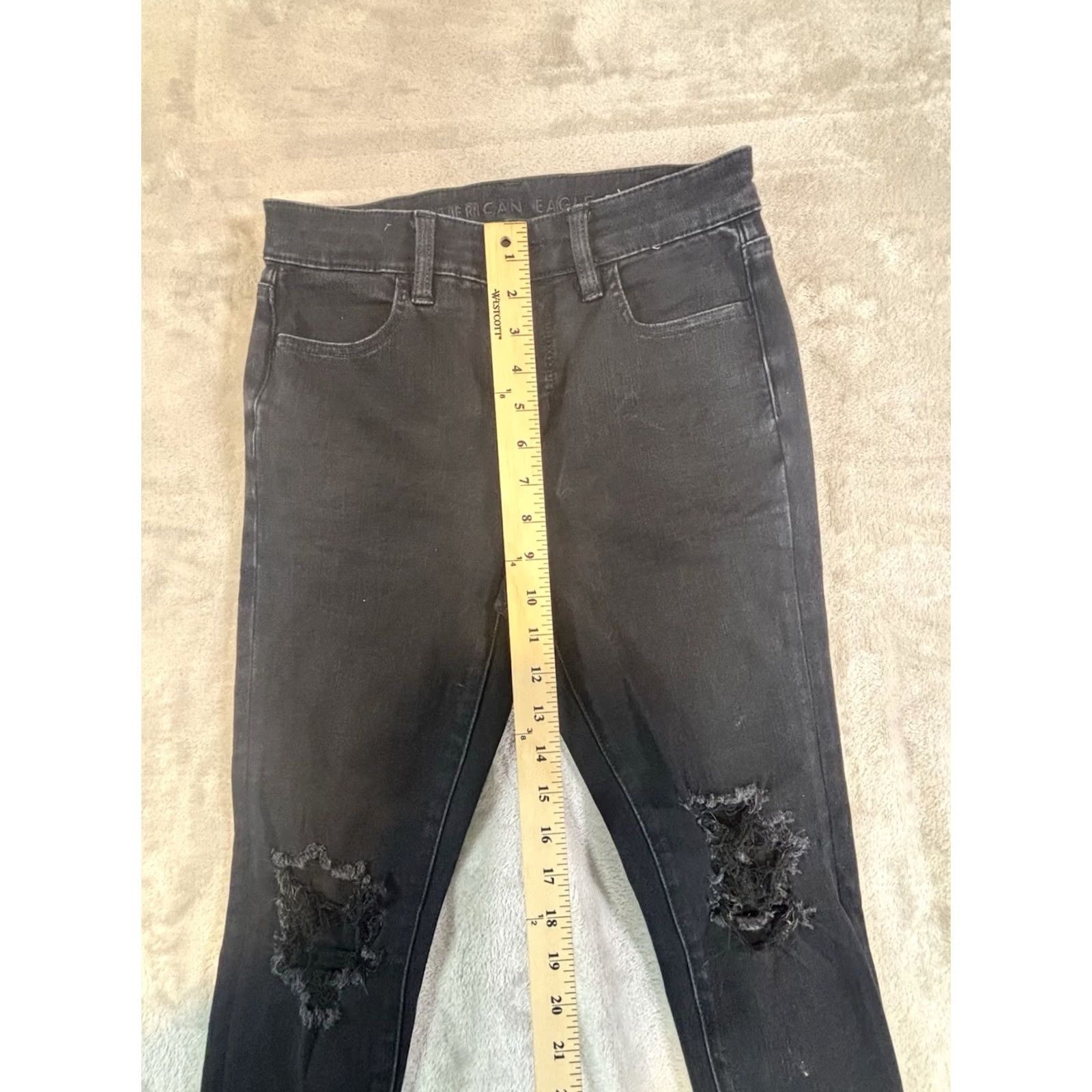 American Eagle Outfitters VINTAGE? No. American Eagle The Dream Jean Black Denim Jegging - The Dream Jean Slim Fit 2 X-Short High-Rise? Size 26" / US 2 / IT 38 - 6 Thumbnail