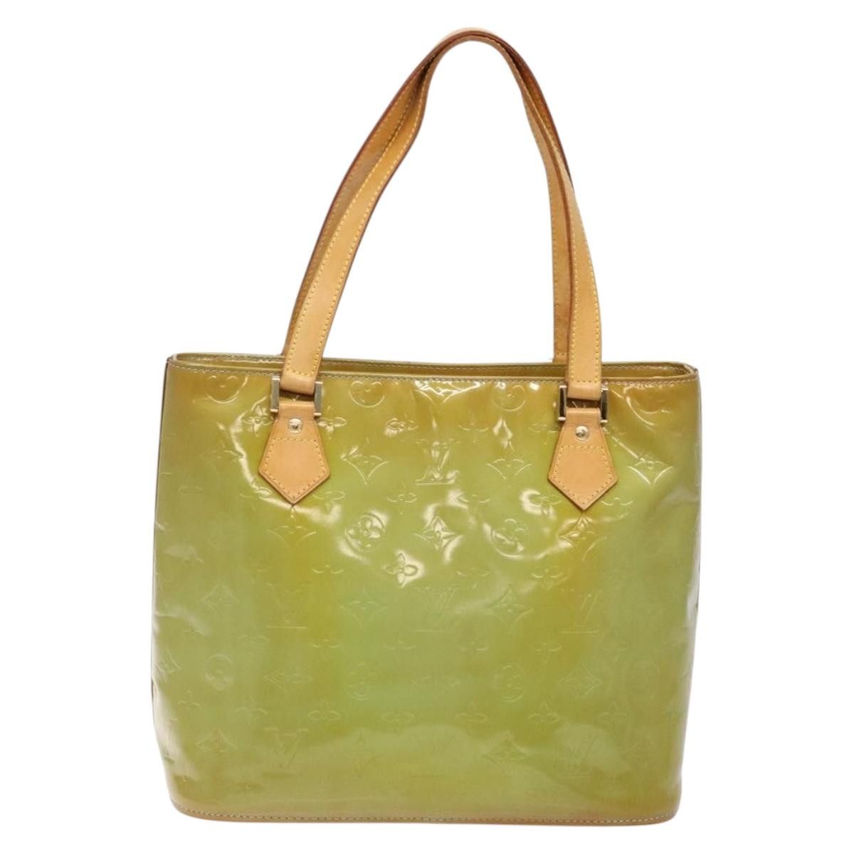 Louis Vuitton LOUIS VUITTON Monogram Vernis Houston Hand Bag Baby Blue Size ONE SIZE - 2 Thumbnail