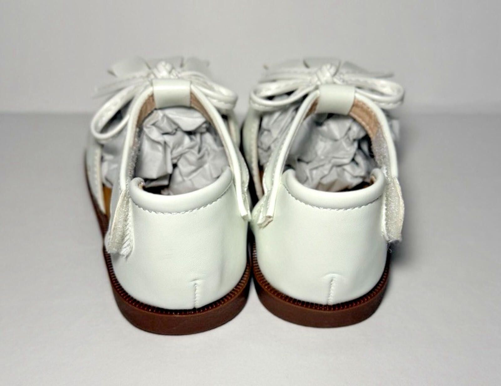 Shein Hook & Loop Walking Sandals Closed Toe Bow Tassel White Size US 5 / EU 37 - 4 Thumbnail