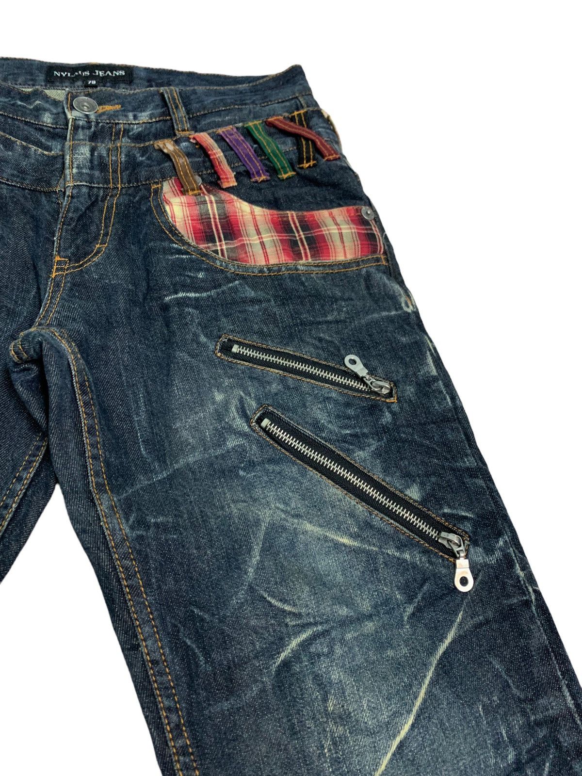 Japanese Brand 🔥Rare Double Waist Japanese Brand Nylaus Jeans Asid Wash Size US 30 / EU 46 - 6 Thumbnail