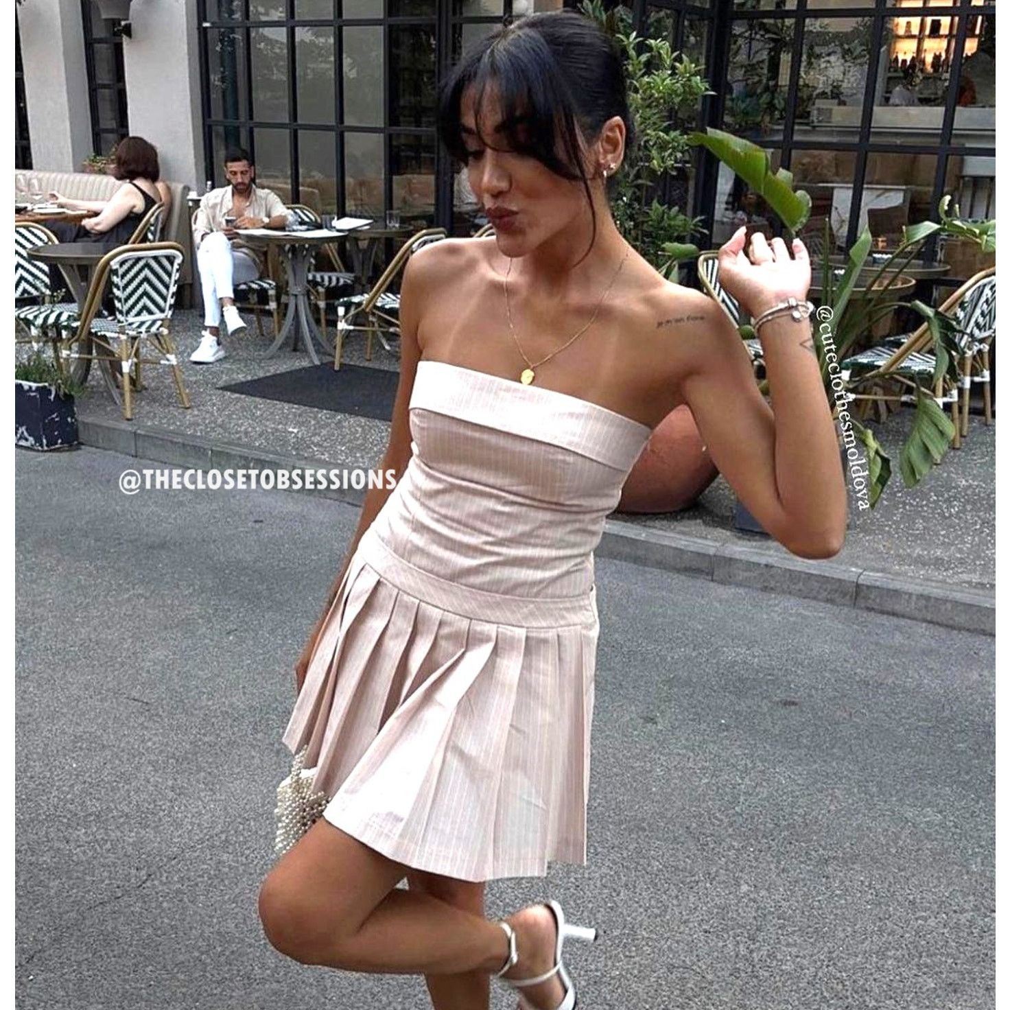 Zara ZARA BLOGGER FAVE!!! Short Pleated Dress NWT Size L / US 10 / IT 46 - 2 Thumbnail