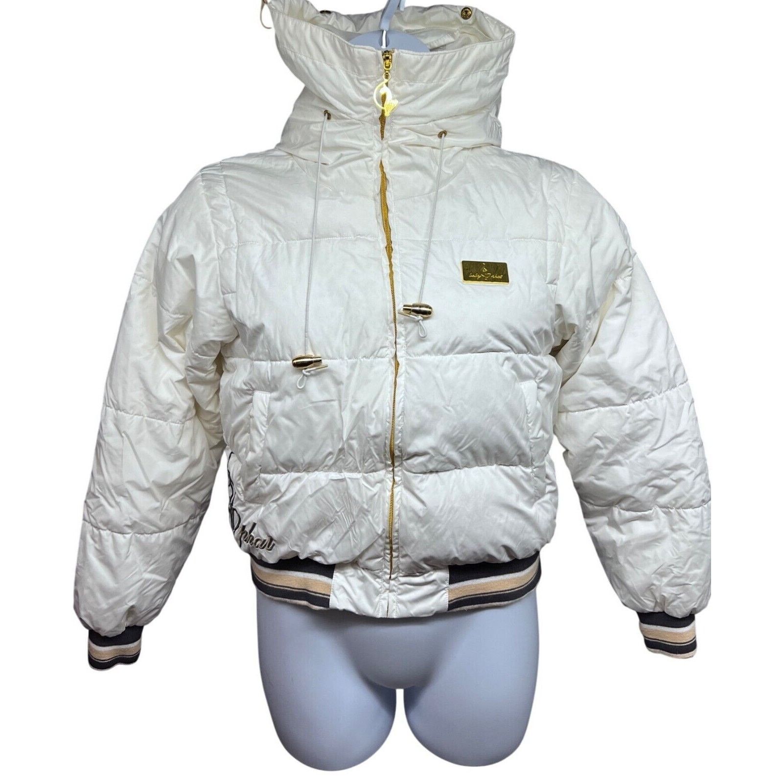 Vintage Baby Phat White Down Puffer Zip Hood Vintage Jacket Medium Size M / US 6-8 / IT 42-44 - 13 Thumbnail