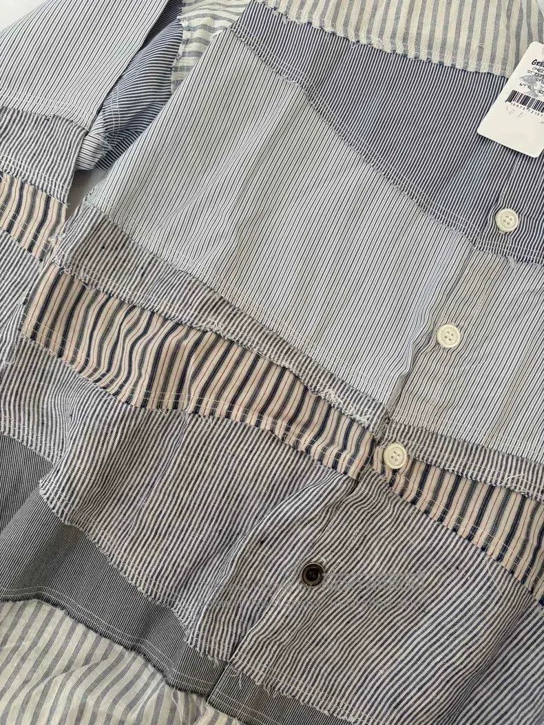 Greg Lauren Greg Lauren Handmade Patchwork Striped Shirt Size US M / EU 48-50 / 2 - 3 Thumbnail